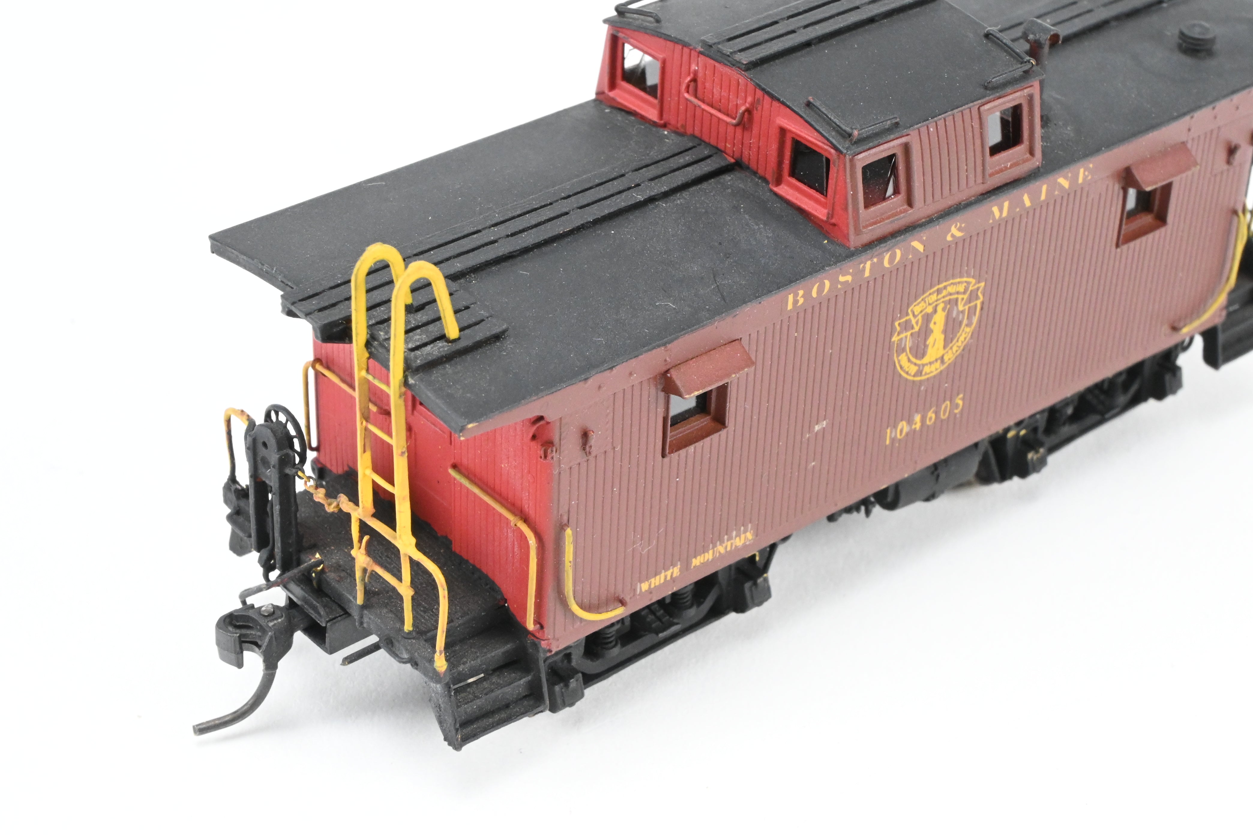 OMI Overland Models HO Brass B&M Wood Caboose w/ Slanted Cupola Custom Painted