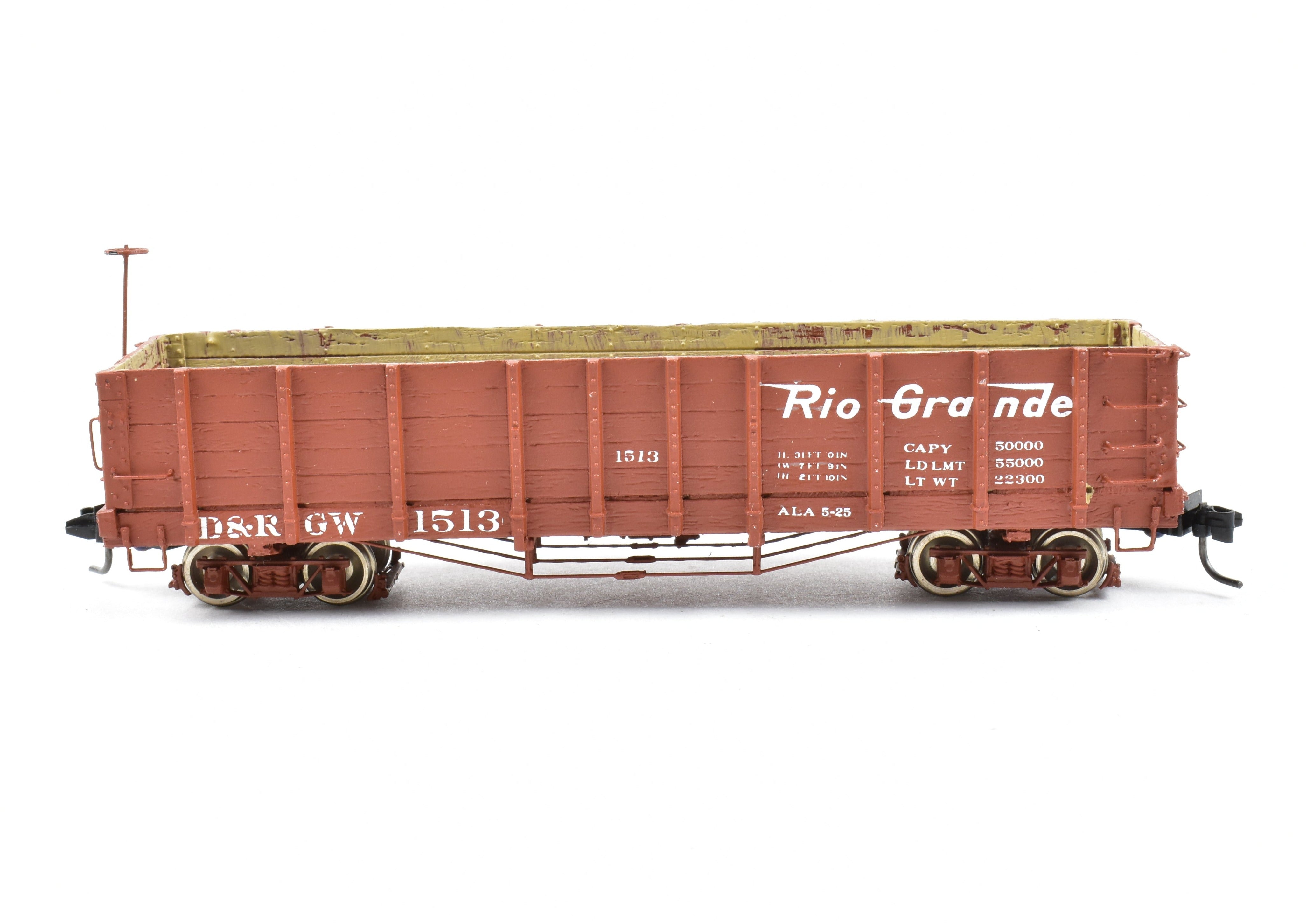 HOn3 Scale Custom - Built Denver & Rio Grande Western (D&RGW) Gondola Model of Leadville Supply Company from the 1940s, #1513