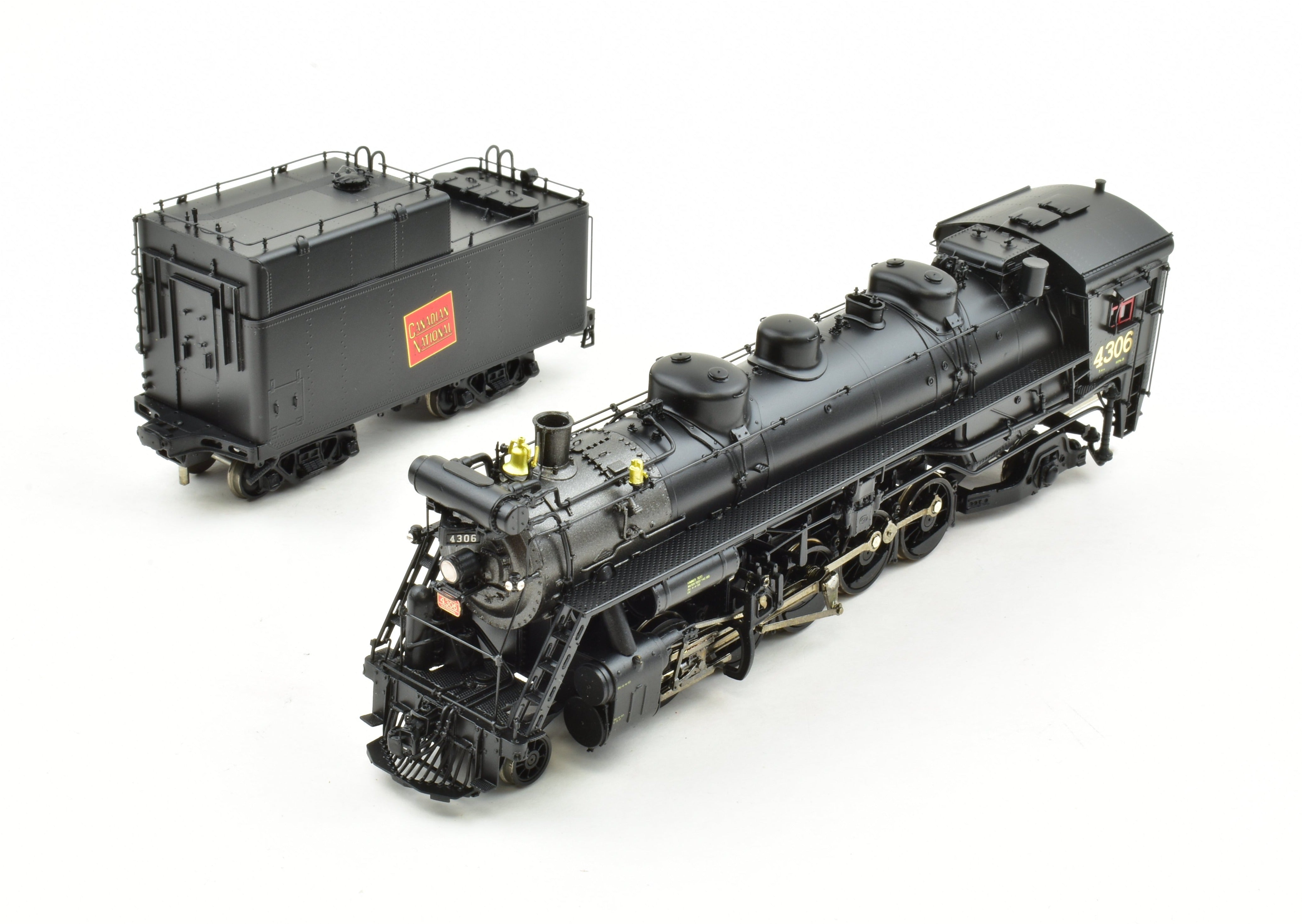 HO Scale Brass Model Train - Overland Models CNR Canadian National Railway T4a 2-10-2 Factory Painted Locomotive No. 4306