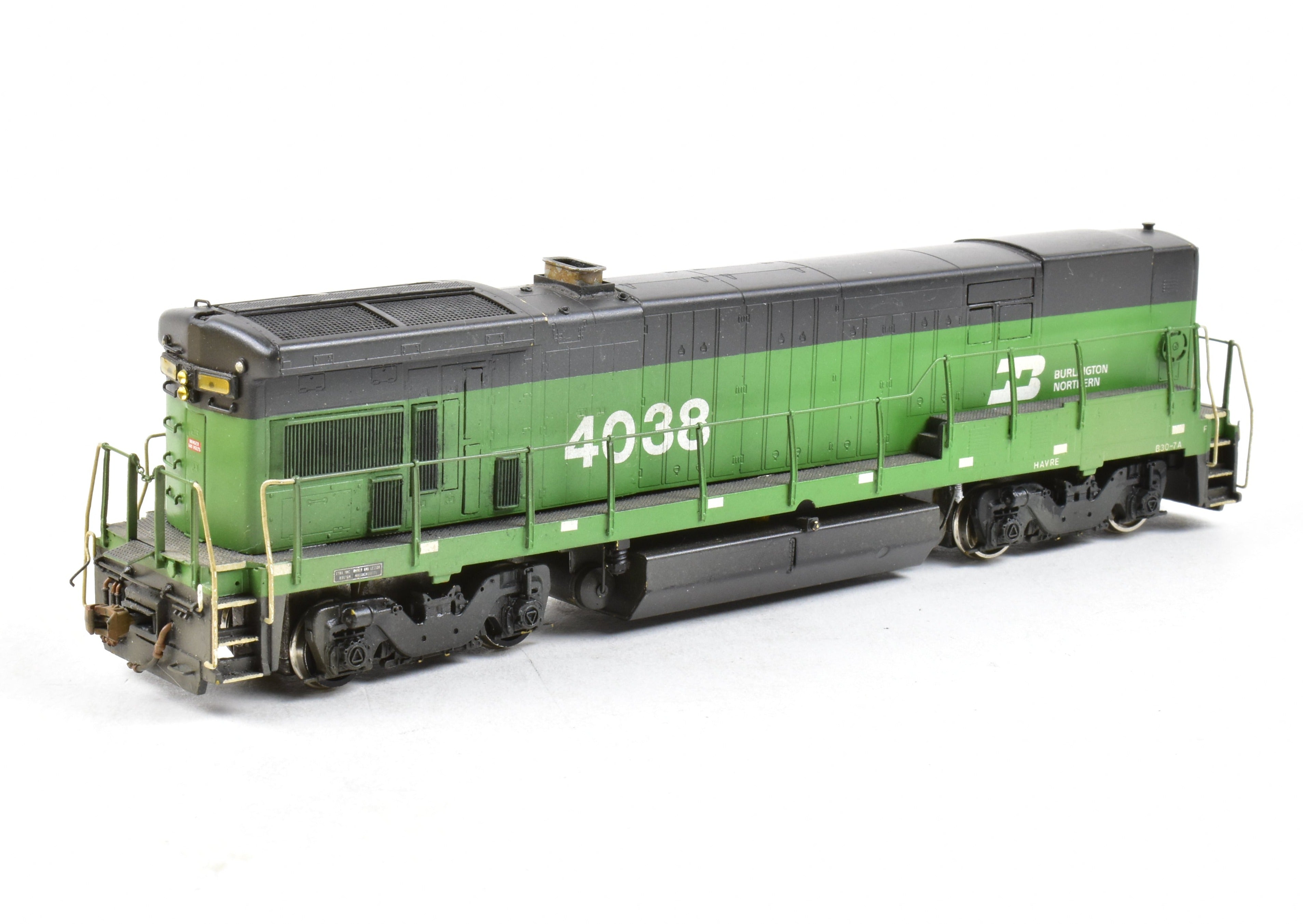 Custom-Built & Painted HO Brass Oriental Limited Burlington Northern B30 - 7A Cab - less Booster