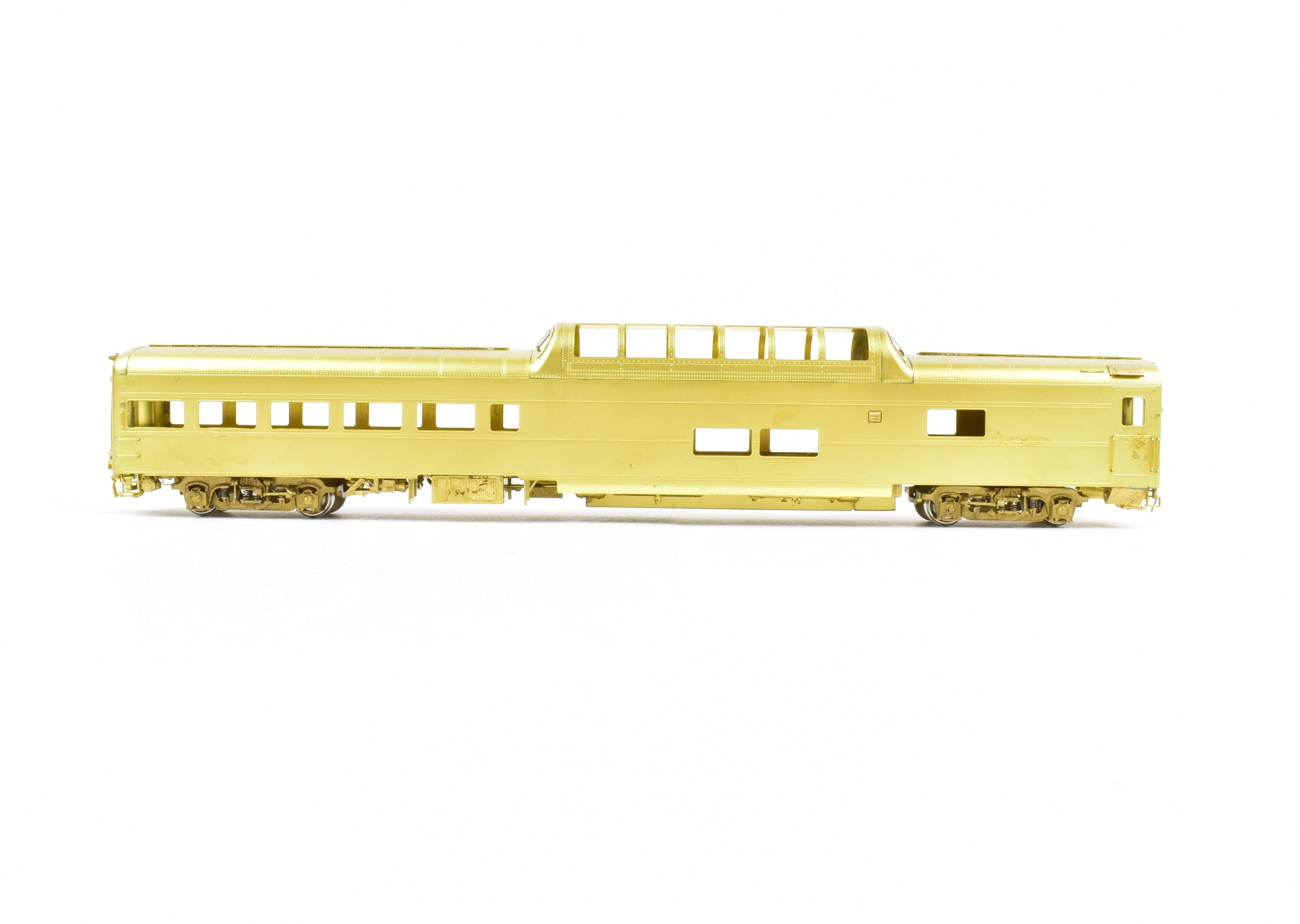 HO Scale Brass Model Train - Wasatch Model Co. Union Pacific 9000 Series Dome Lounge Observation Car Modified for Mid - Train Service