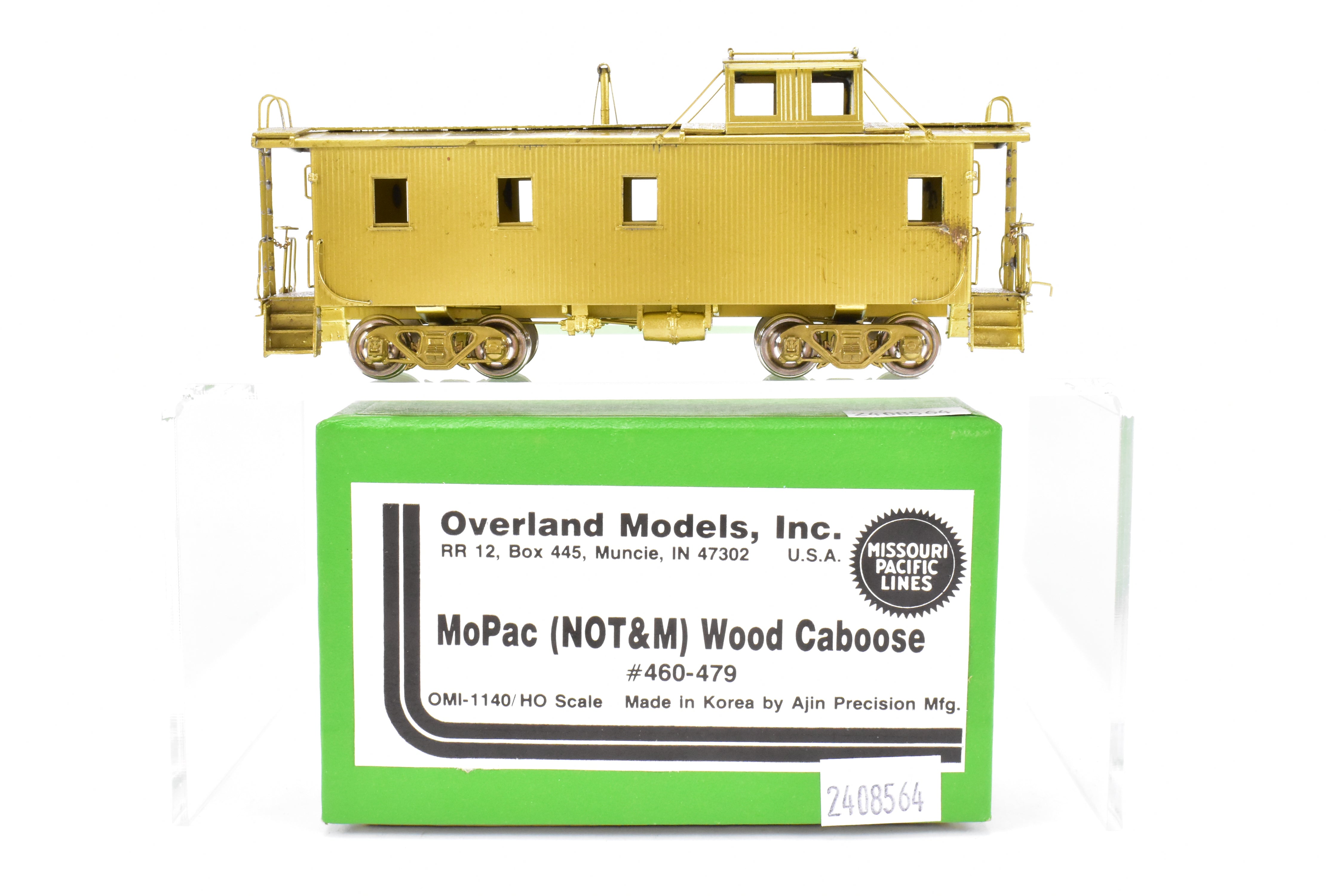 HO Scale Brass OMI - Overland Models, Inc. Missouri Pacific (NOT&M) Wood Caboose Model for Train Enthusiasts, Road Numbers 460 - 479