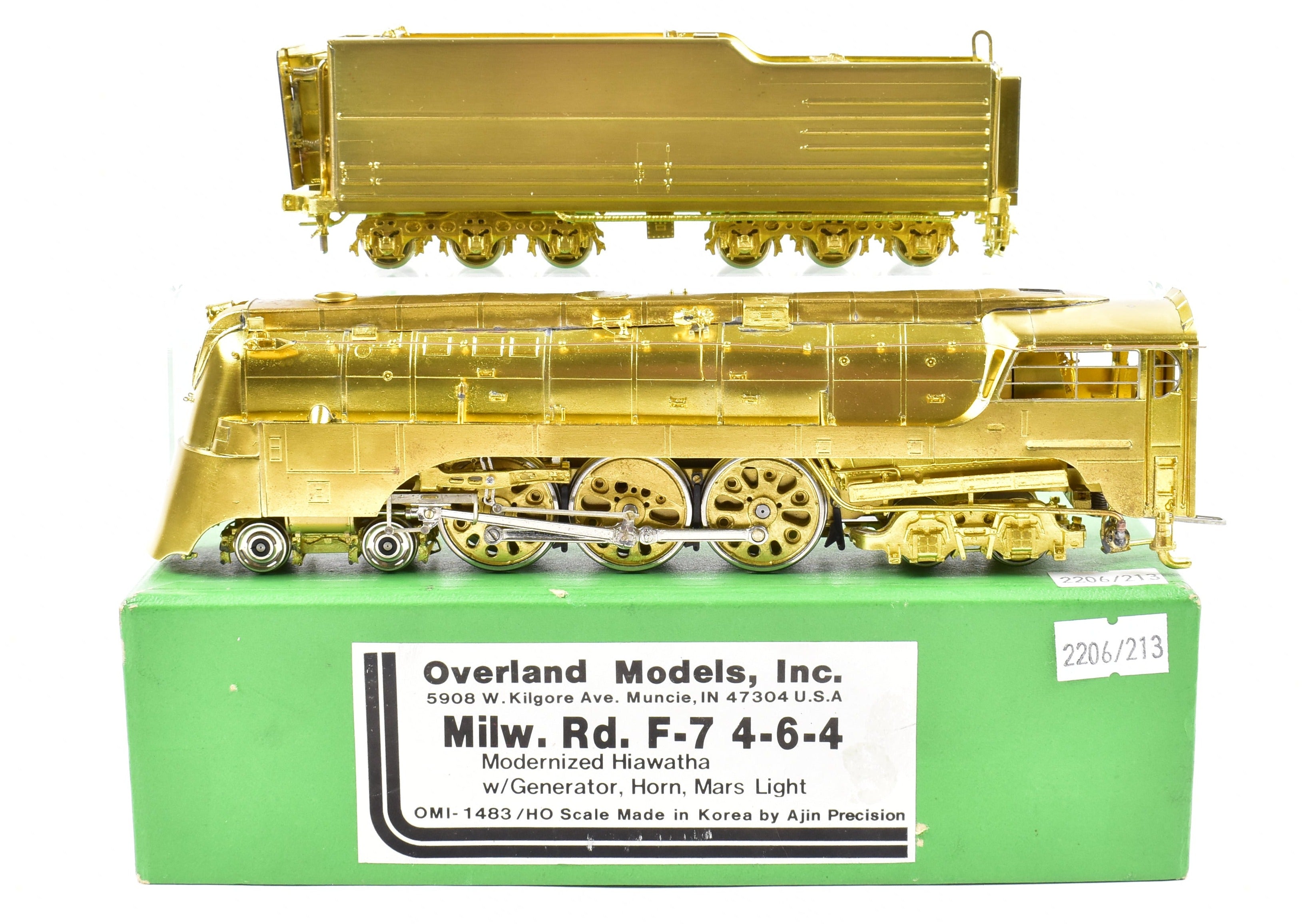 HO Scale Brass Model Train - Overland Models, Inc. MILW - Milwaukee Road F-7 4-6-4 Baltic Model in As-Is Condition