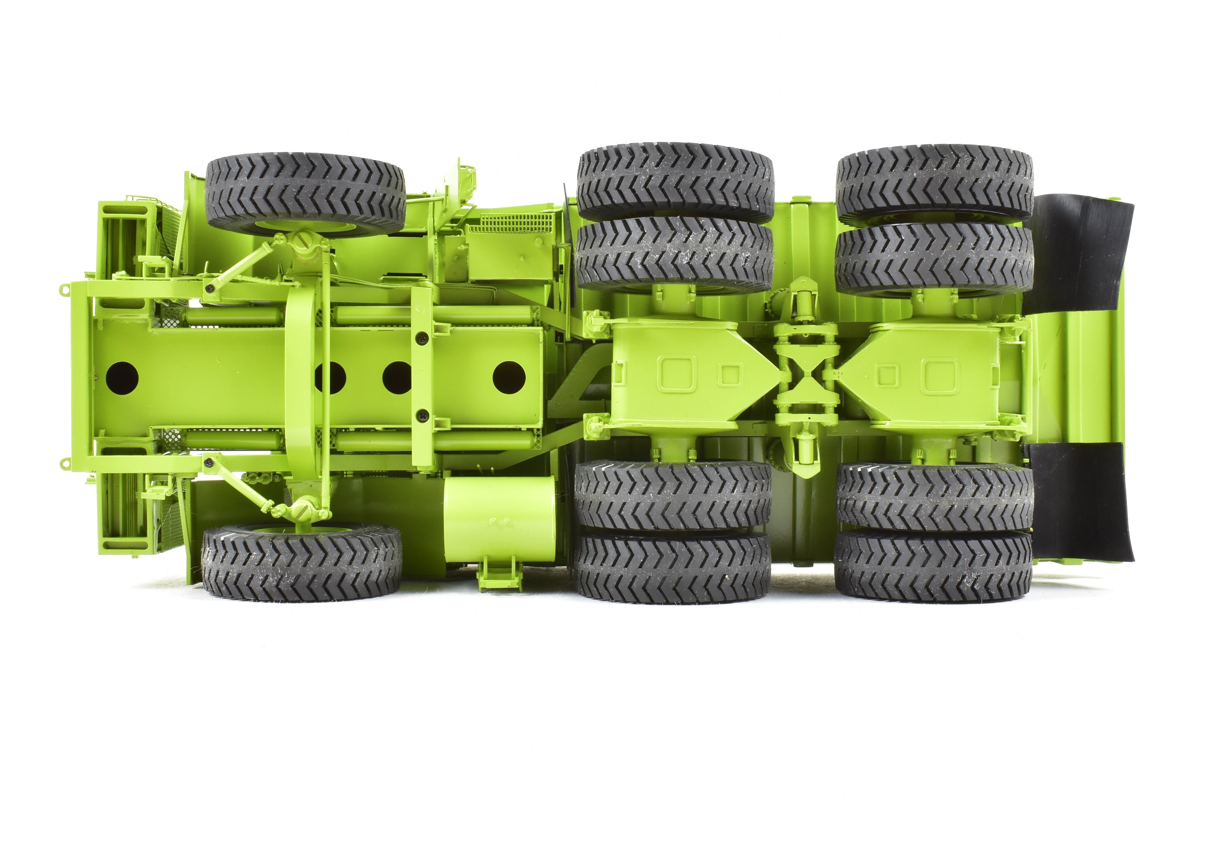 High - Quality HO Scale Brass Construction EMD Models Terex Titan 33 - 19 Hauler in Factory - Painted FP Green, A Rare and Sought - After Collectible Model