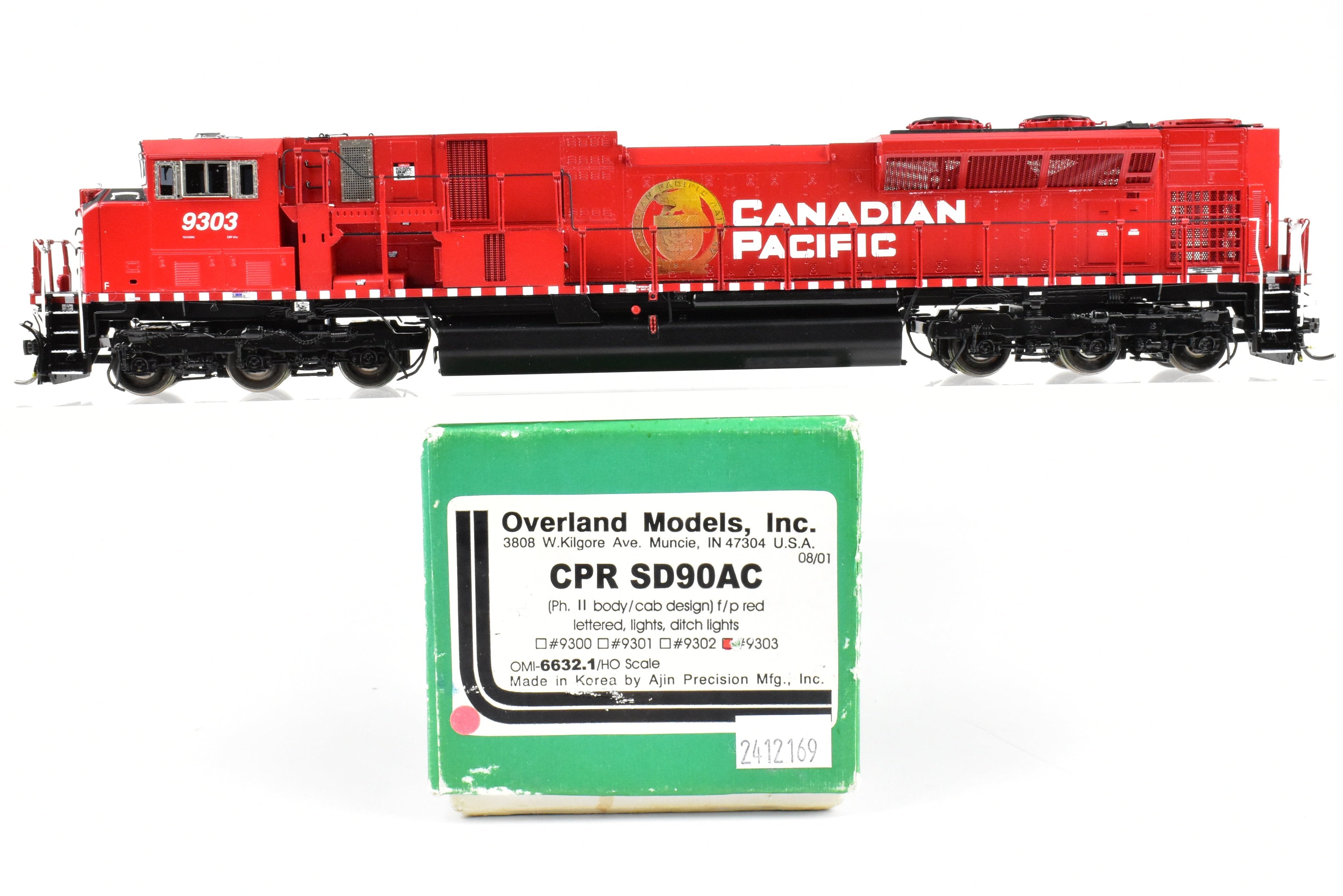 HO Scale Brass CPR SD90AC #9303 by OMI - Factory Painted with DCC