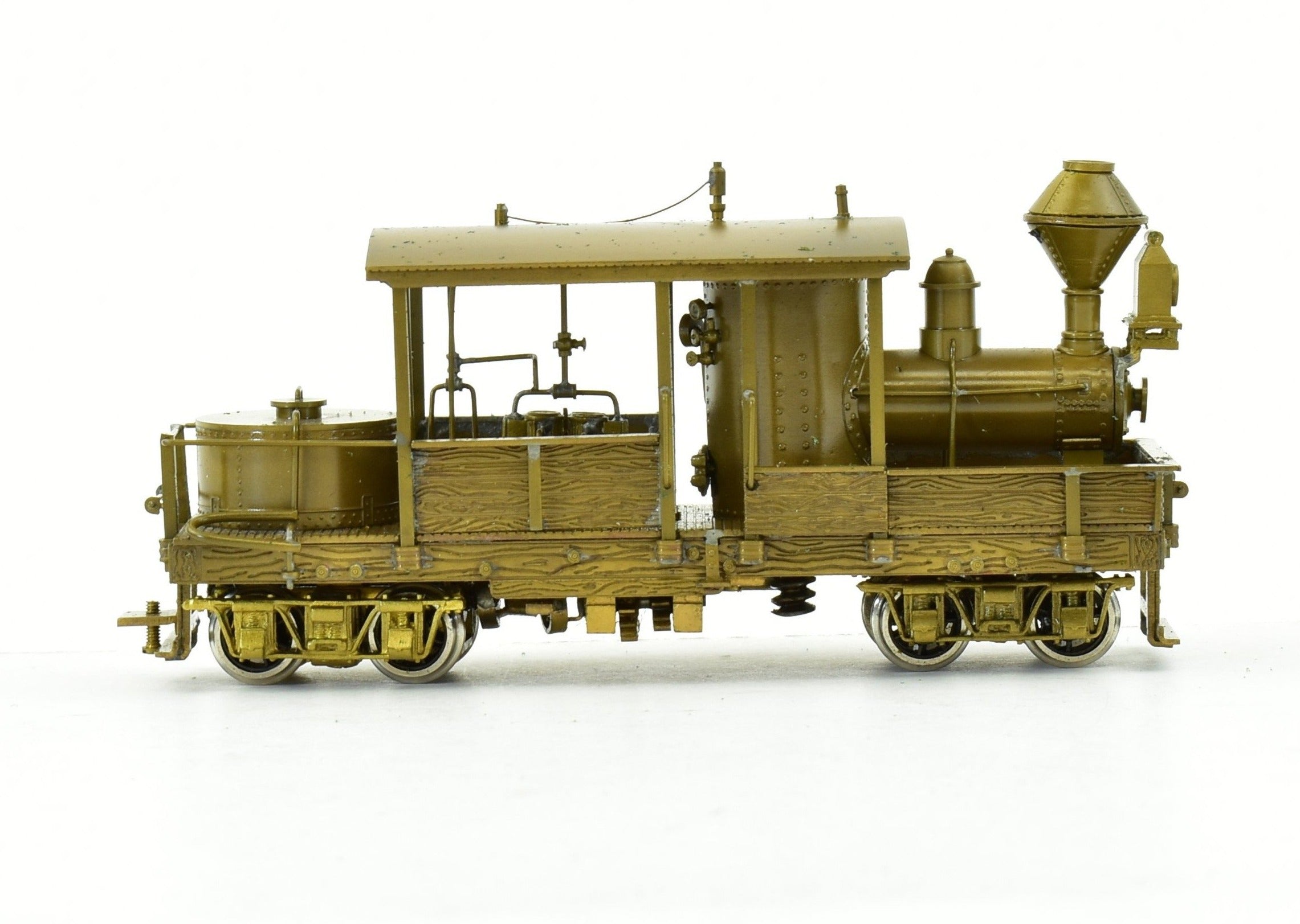 HOn3 Scale Brass Model of Northwest Short Line's 15 - ton Tee Boiler Class A Climax Logging Locomotive
