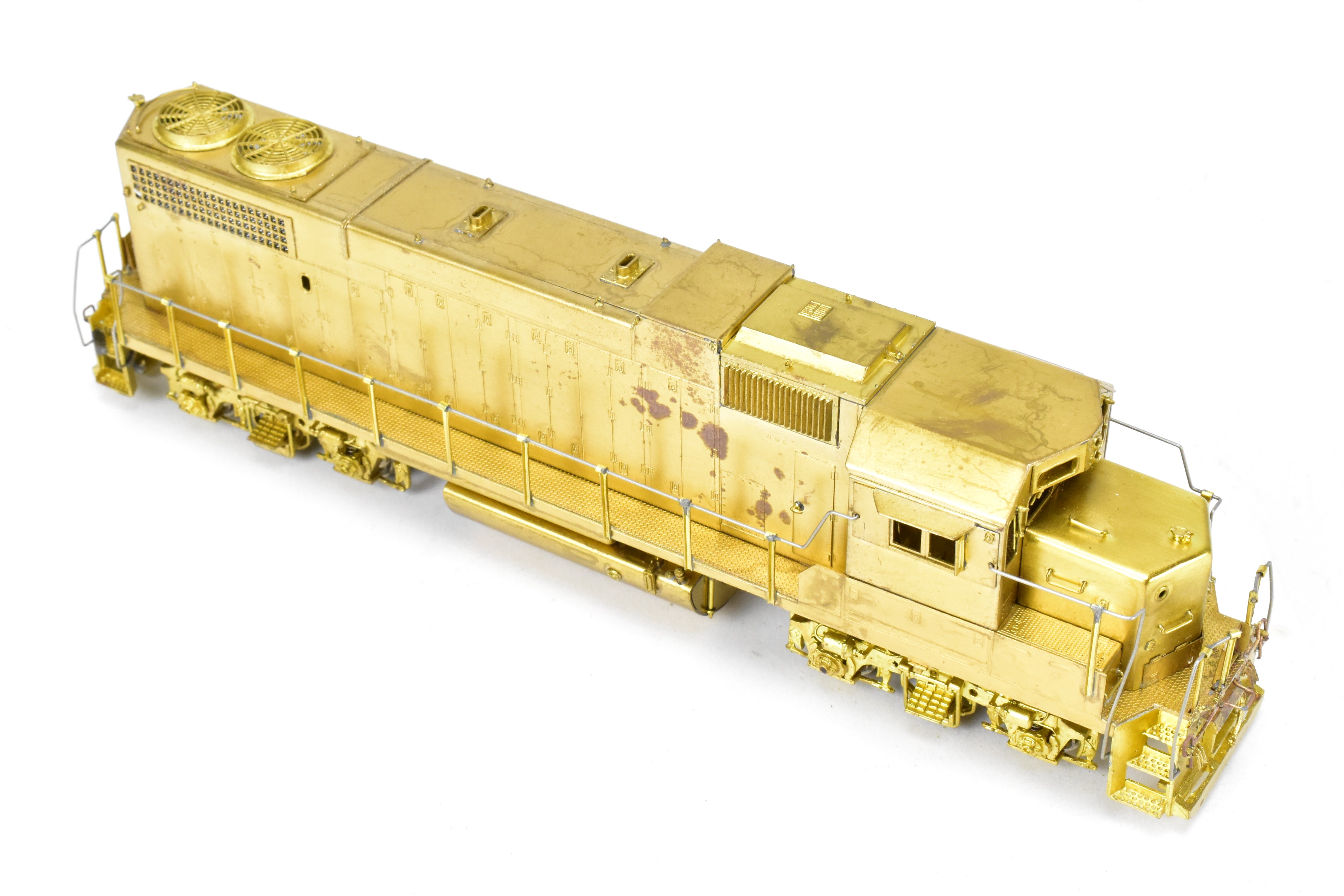 HO Brass OMI EMD GP38-2 Non-Dynamic Brake Model with Minor Tarnish, Wrong Box