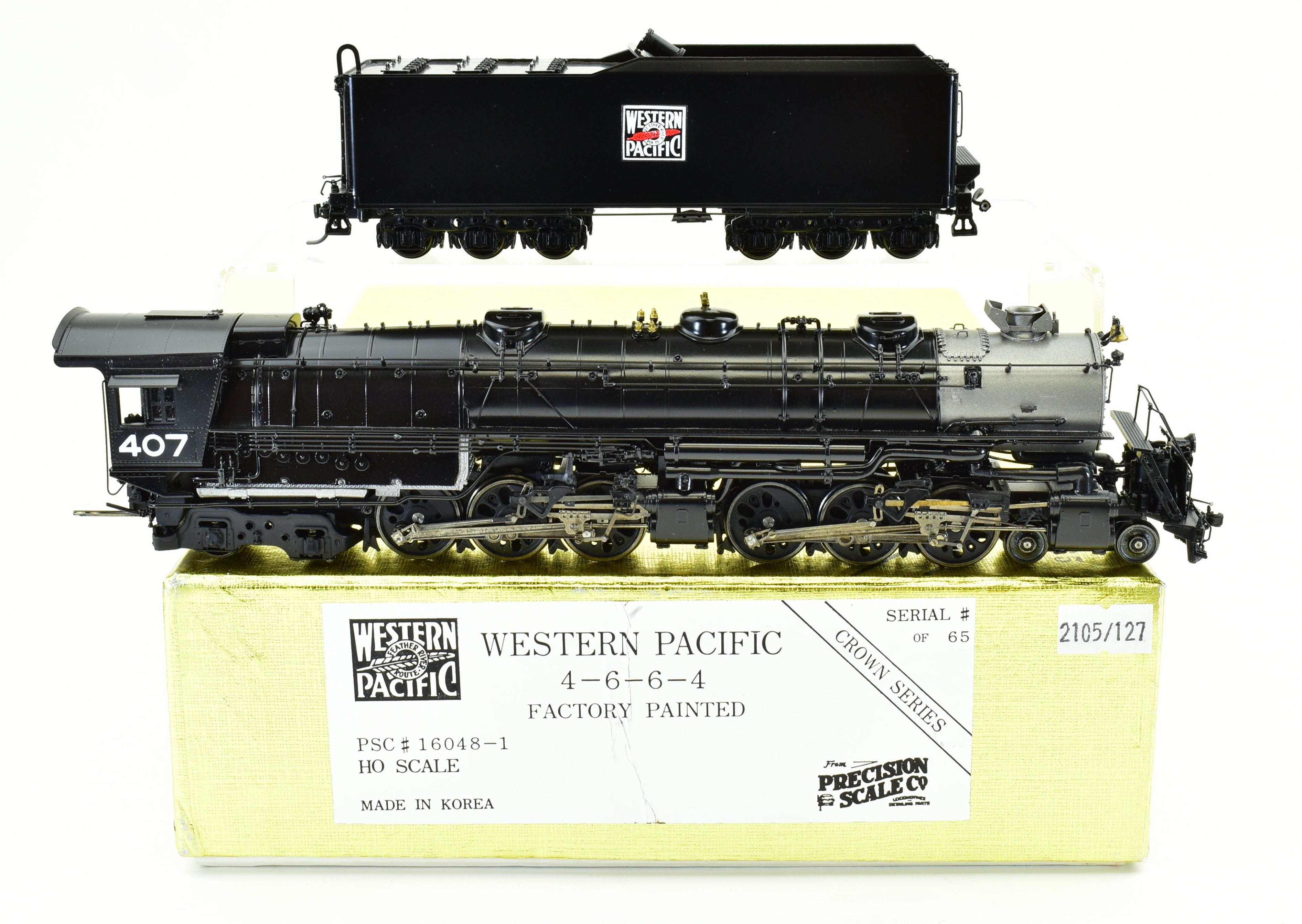 HO Scale Brass Precision Steam Locomotive - Precision Scale Co. WP - Western Pacific 4-6-6-4 Challenger FP Model