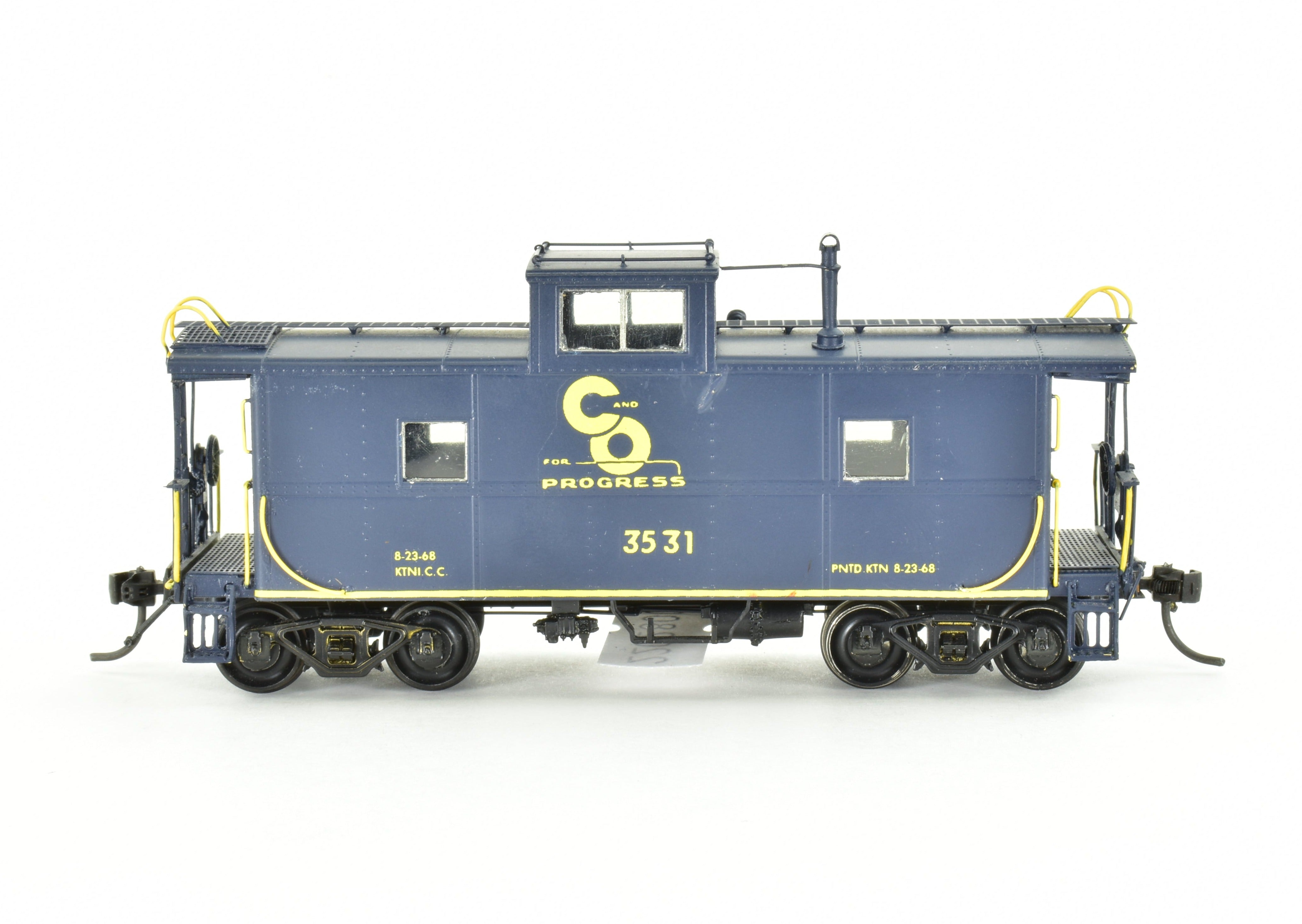 HO Brass OMI Chesapeake & Ohio Modernized Steel Caboose FP 3531, No Box