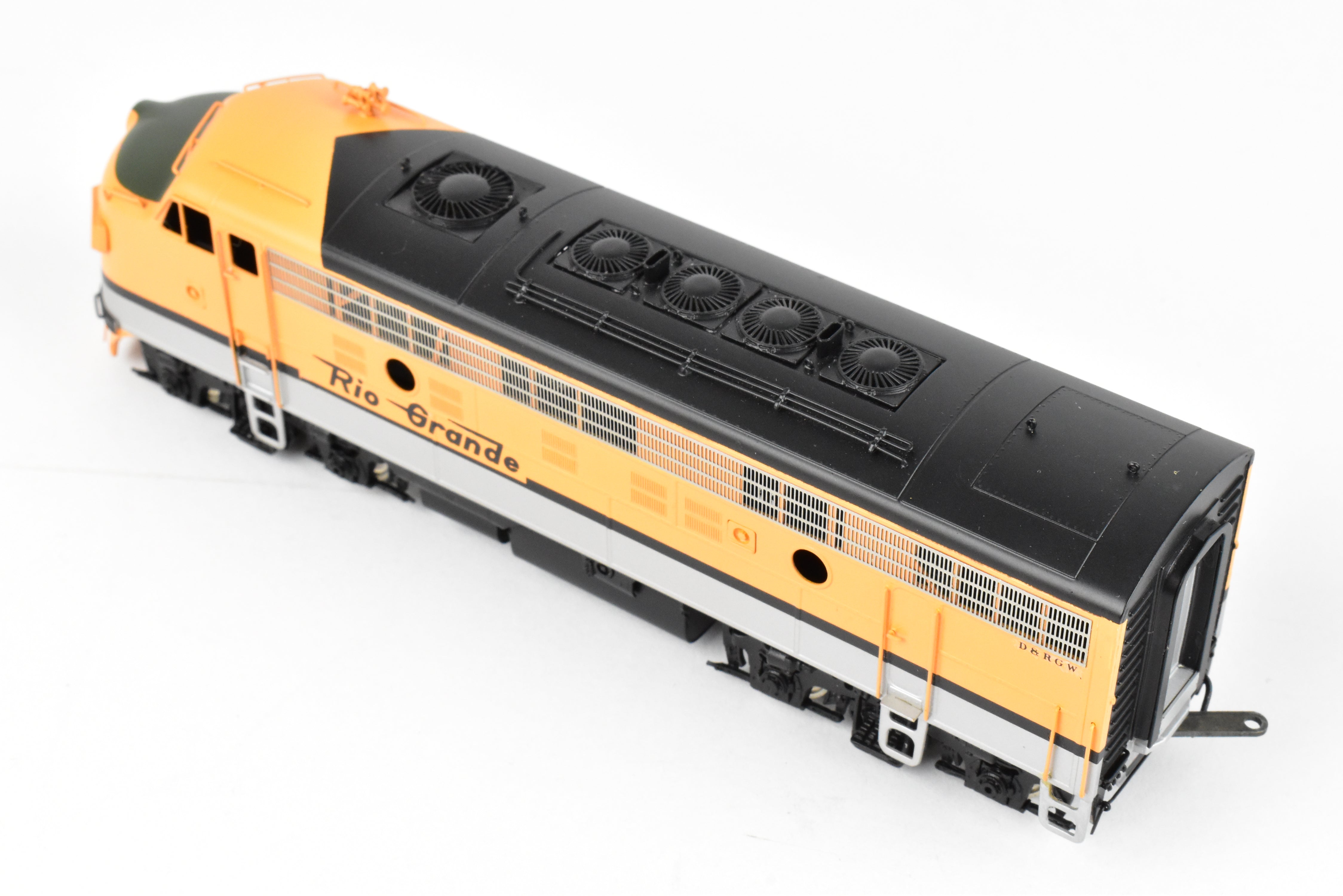HO Scale Brass Oriental Limited D&RGW Rio Grande EMD F9 A/B/B Set, 1750 HP Factory Painted