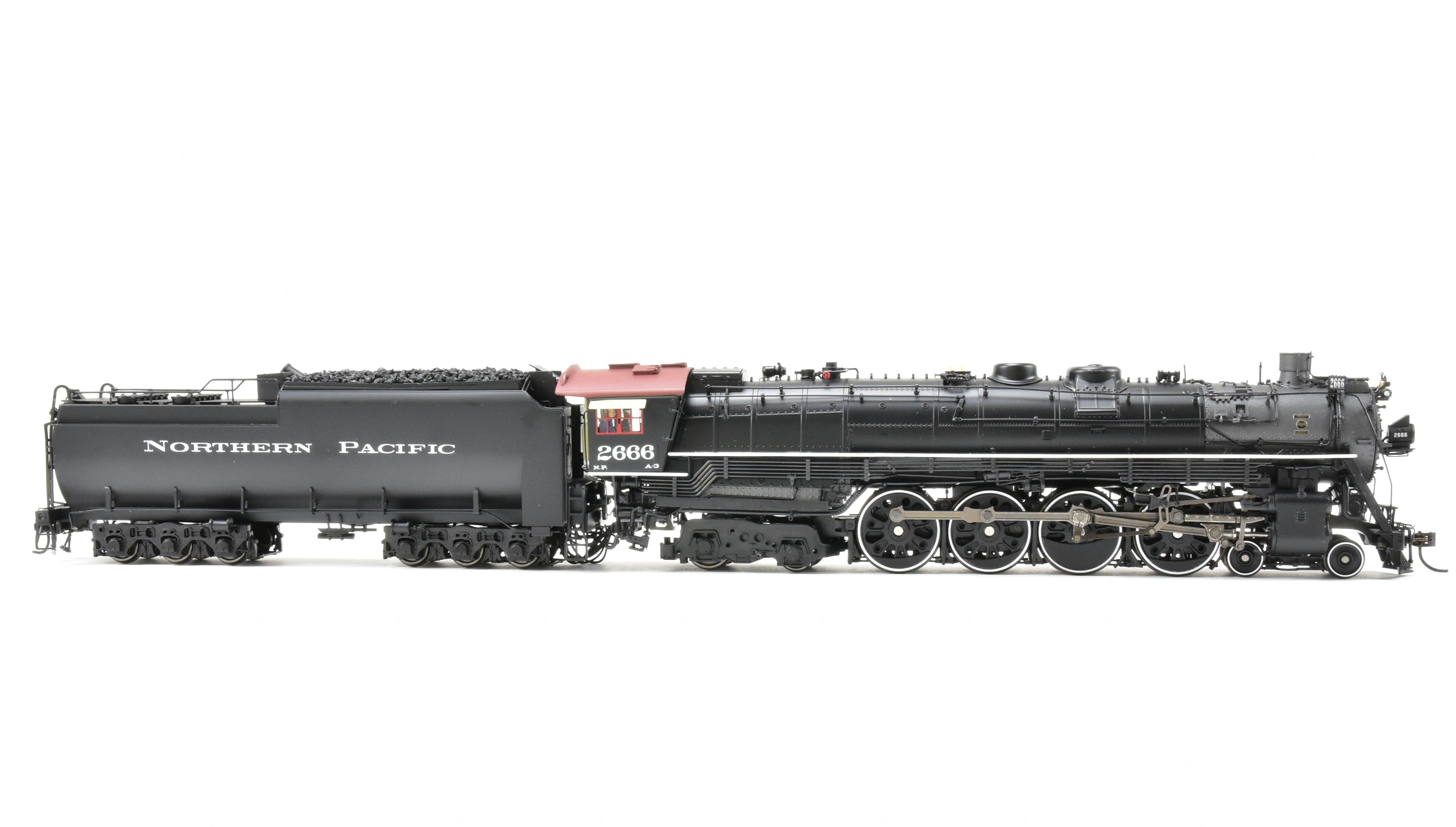 HO Scale Brass Hybrid Model Train by BLI - Broadway Limited Imports, NP - Northern Pacific A - 3 4 - 8 - 4 FP #2666 with Smoke and Paragon 4 Sound for Both DC and DCC Layouts