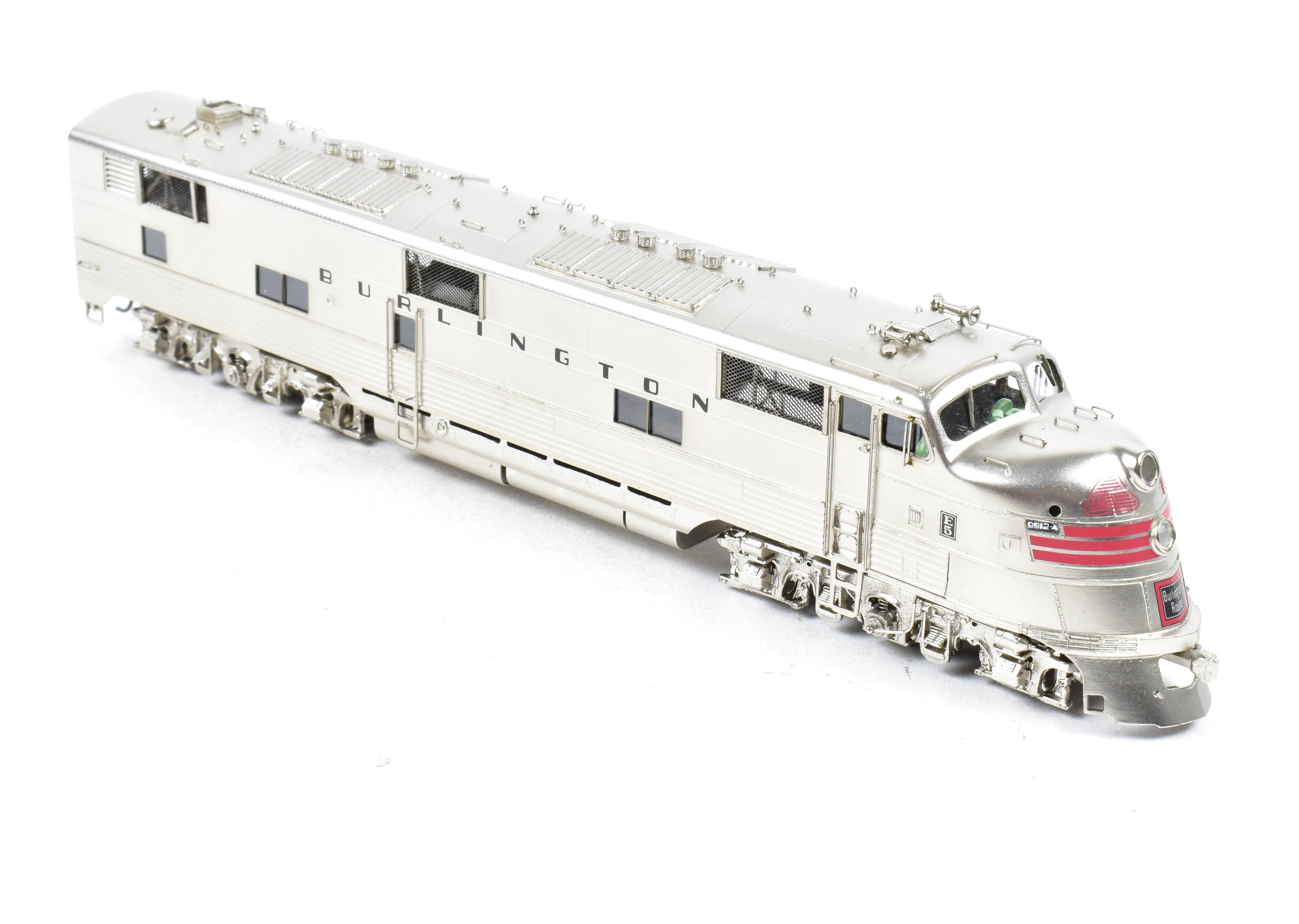 HO Scale Brass Locomotive Set - Challenger Imports CB&Q - Burlington Route EMD E5 PH - II A/B Set FP 9912A with 1960's Design Scheme