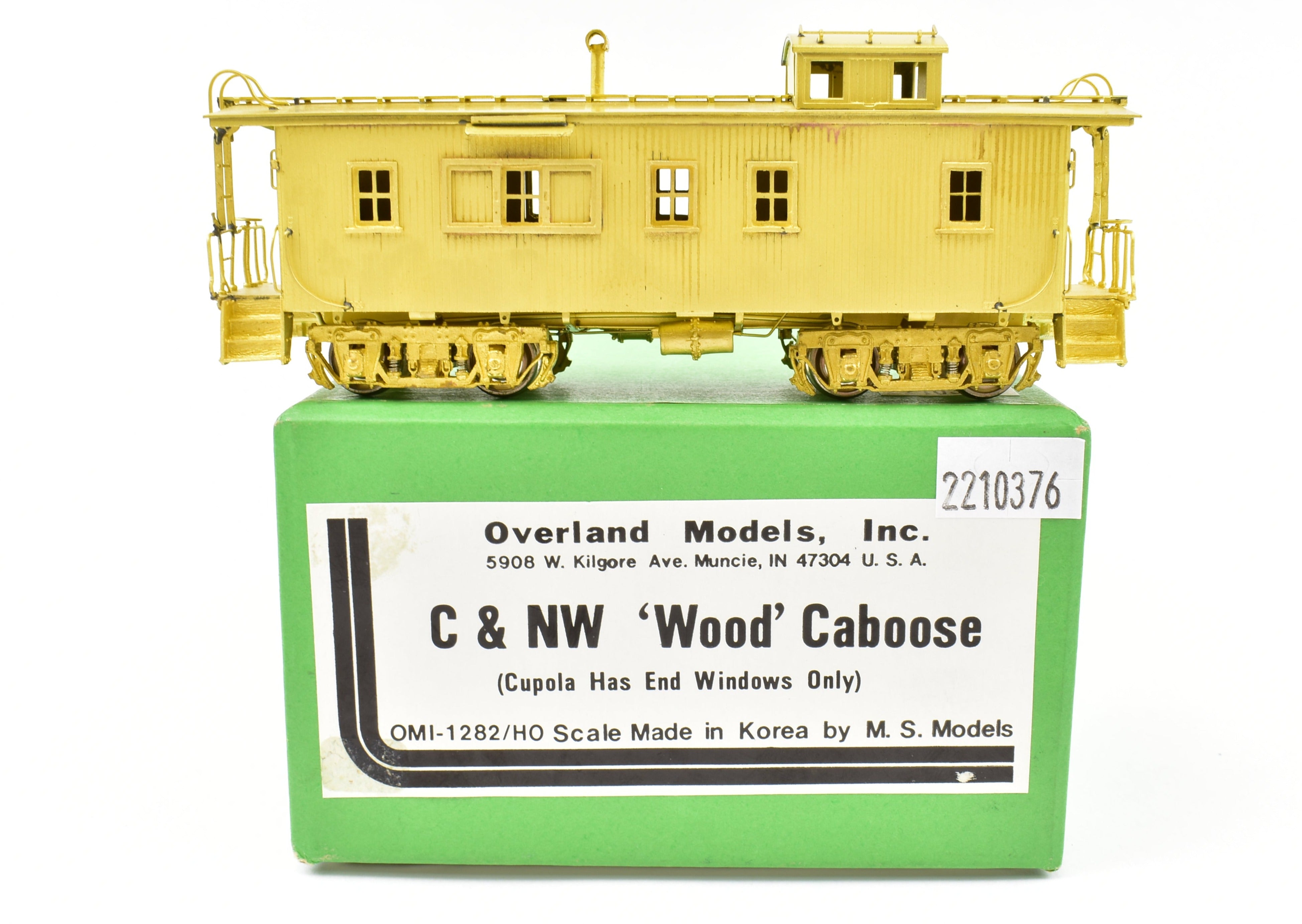 HO Scale Brass Chicago & Northwestern Wood Caboose End Windows by Overland Models, Inc. (OMI) - Ideal for Model Railroading Enthusiasts