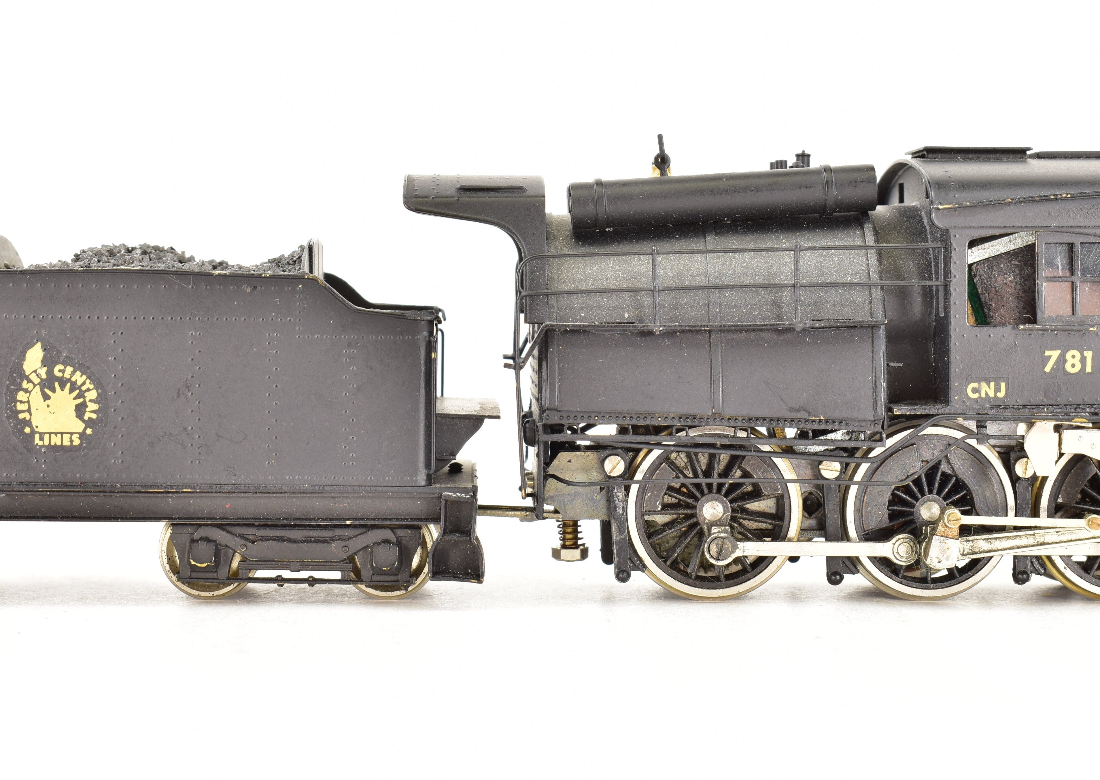 Custom Painted HO Brass Red Ball 4-6-0 Camelback Model of Central Railroad Of New Jersey