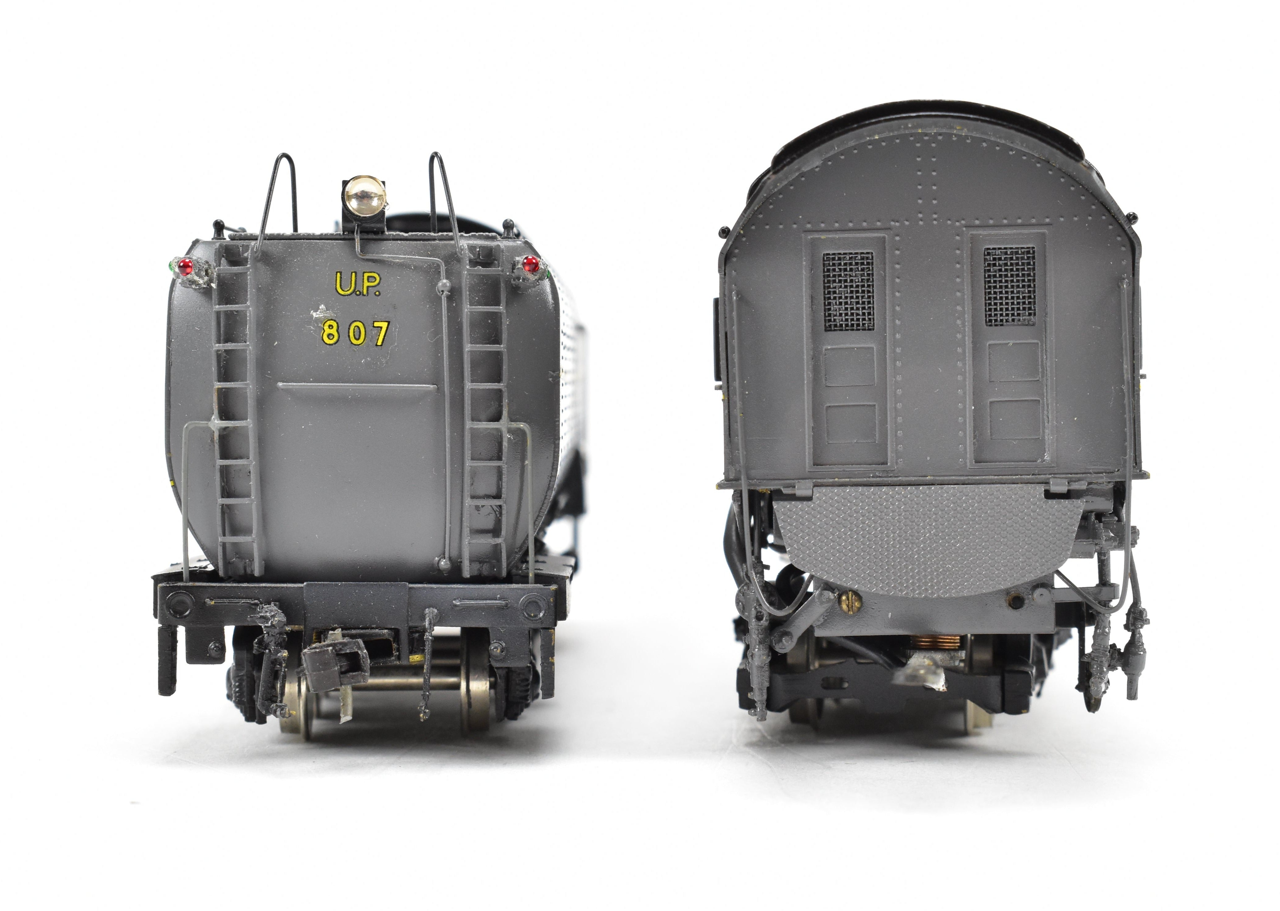 HO Scale Brass PFM - United Model Train - Union Pacific 4-8-4 Modern FEF-1 with Two-Tone Grey and Yellow Custom Paint, Run Number 807 from 1981