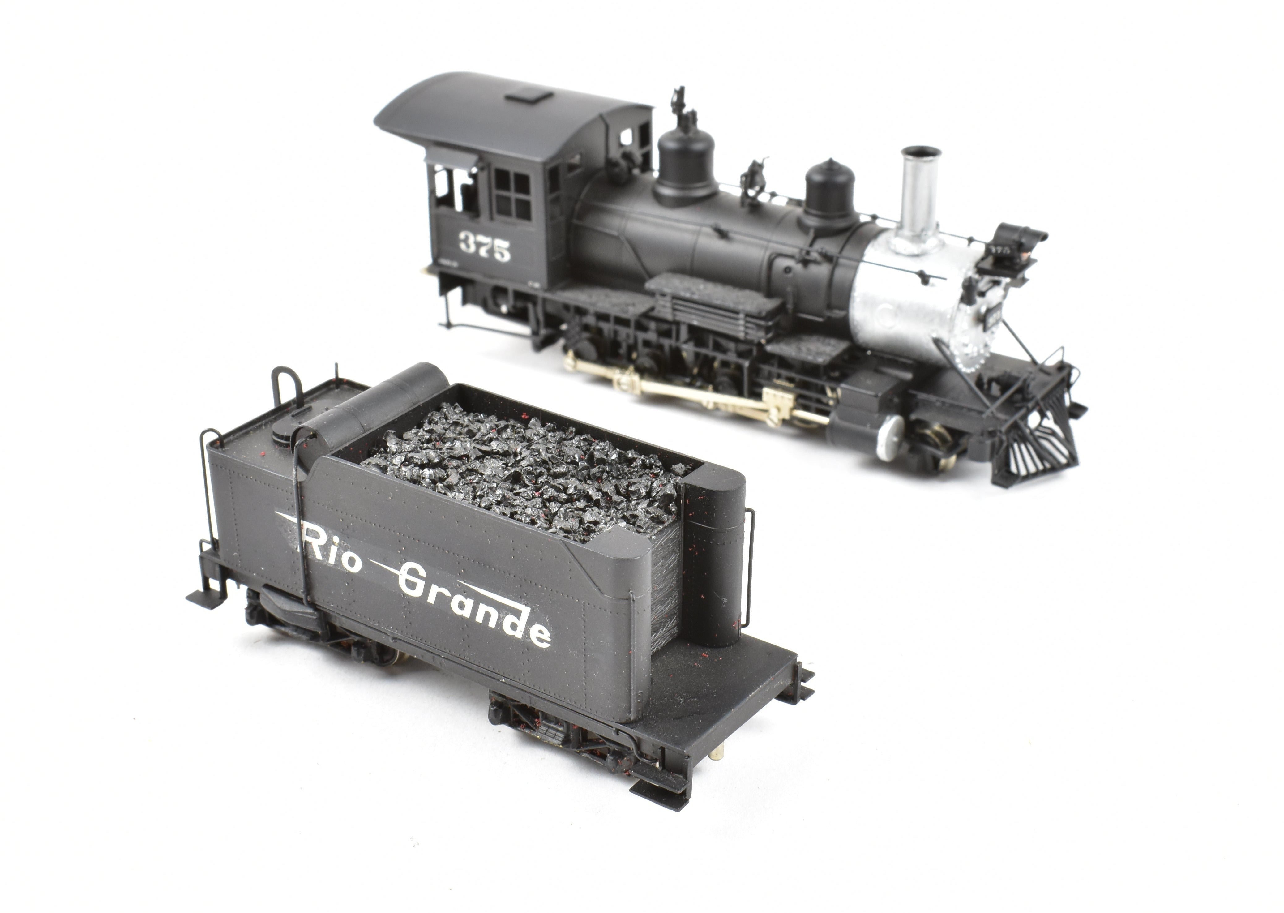 HOn3 Scale Brass Model Train - Westside Model Co. D&RGW (Denver & Rio Grande Western) C - 25 2 - 8 - 0 #375 with Custom Painted Finish