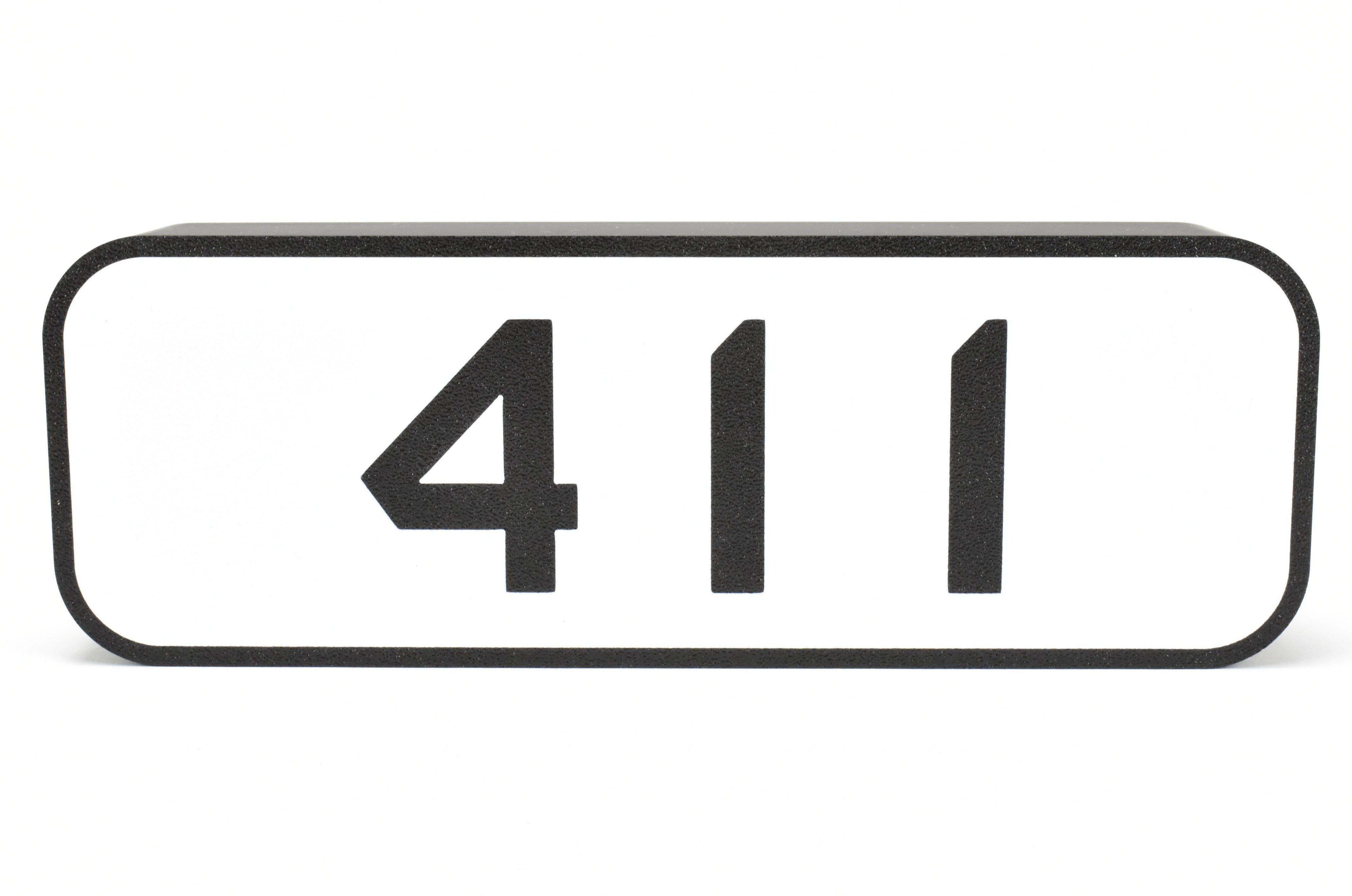 Customizable 3D Printed and Illuminated Sign for C&NW - Chicago & Northwestern #411 Number Board, Ideal for Display