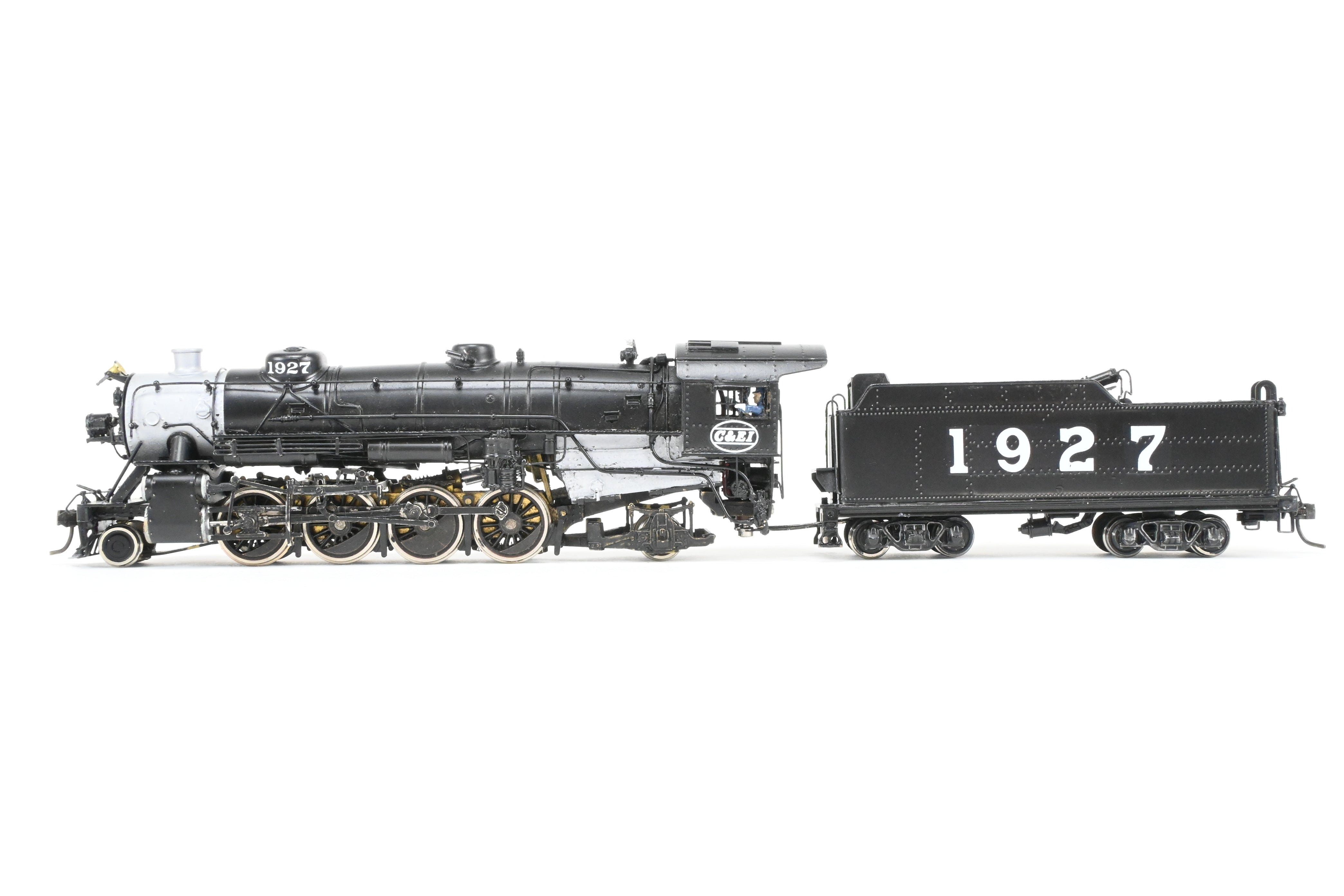 HO Scale Brass Akane 2-8-2 Light Mikado Custom Painted for C&EI USRA