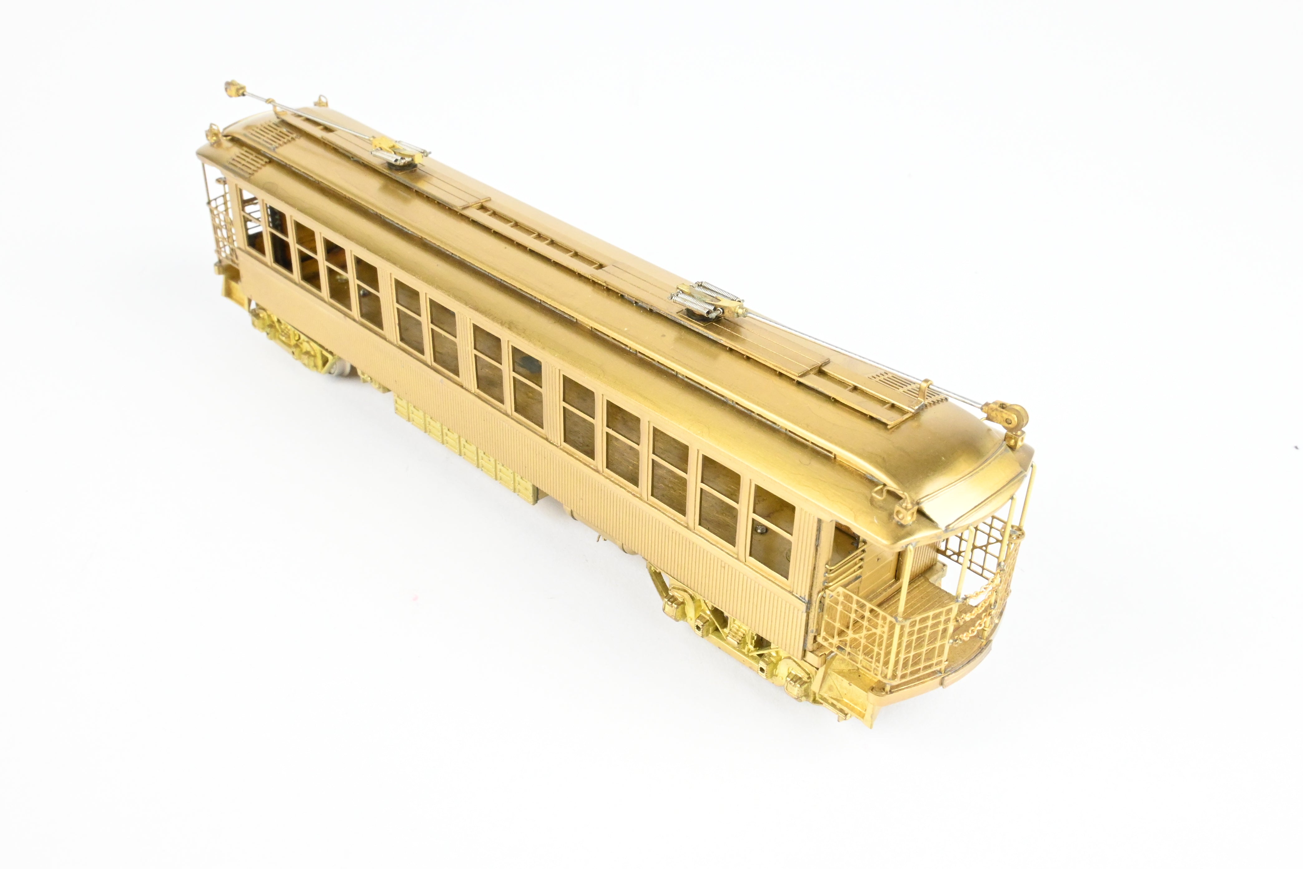 High - Quality HO Scale Brass Model Train Set by WP Car Corp. - Brooklyn Rapid Transit/Brooklyn Union Elevated 1200 Equipped with Trolley Poles
