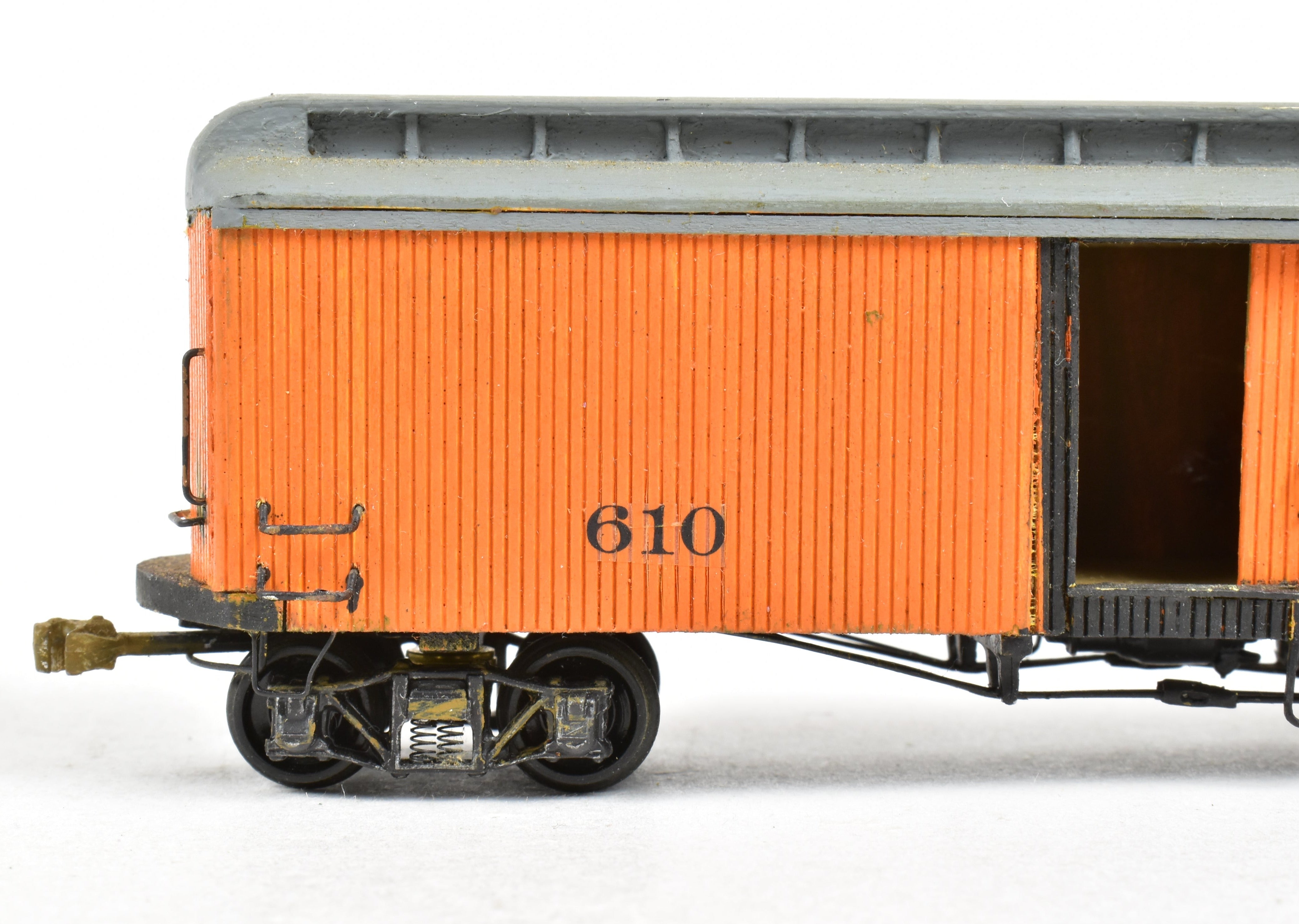 La Belle Woodworking Illinois Terminal Freight/Baggage Trailer #610, Well-Built & Painted