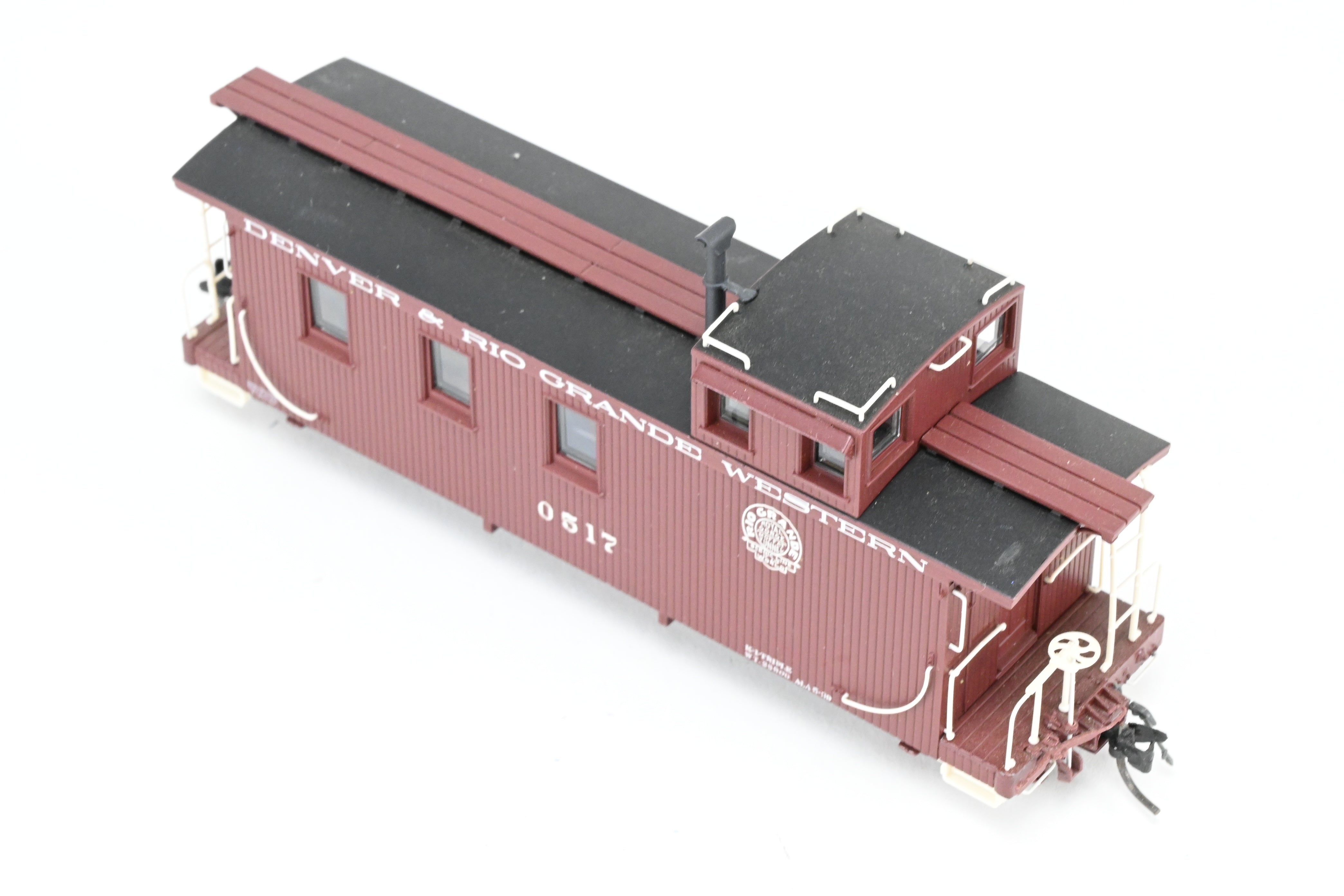 HOn3 Blackstone Models D&RGW - Denver & Rio Grande Western Brown Long Caboose with Moffat Tunnel Herald No. 0517