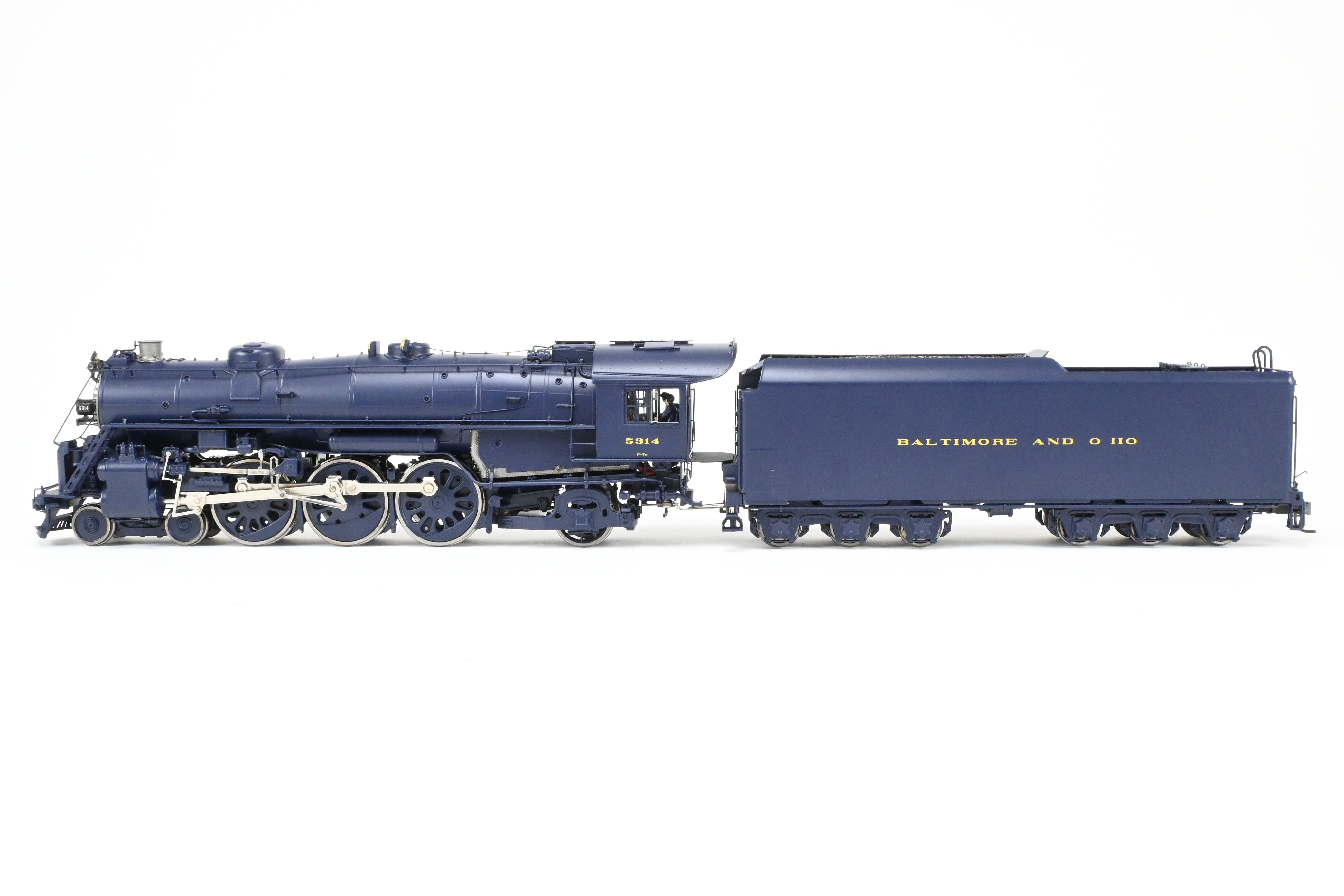 O Scale Brass Model Train - Sunset Models Third Rail B&O - Baltimore and Ohio P-7e 4-6-2 FP Locomotive in B&O Blue #5314, 2-Rail Version with Some Minor Issues