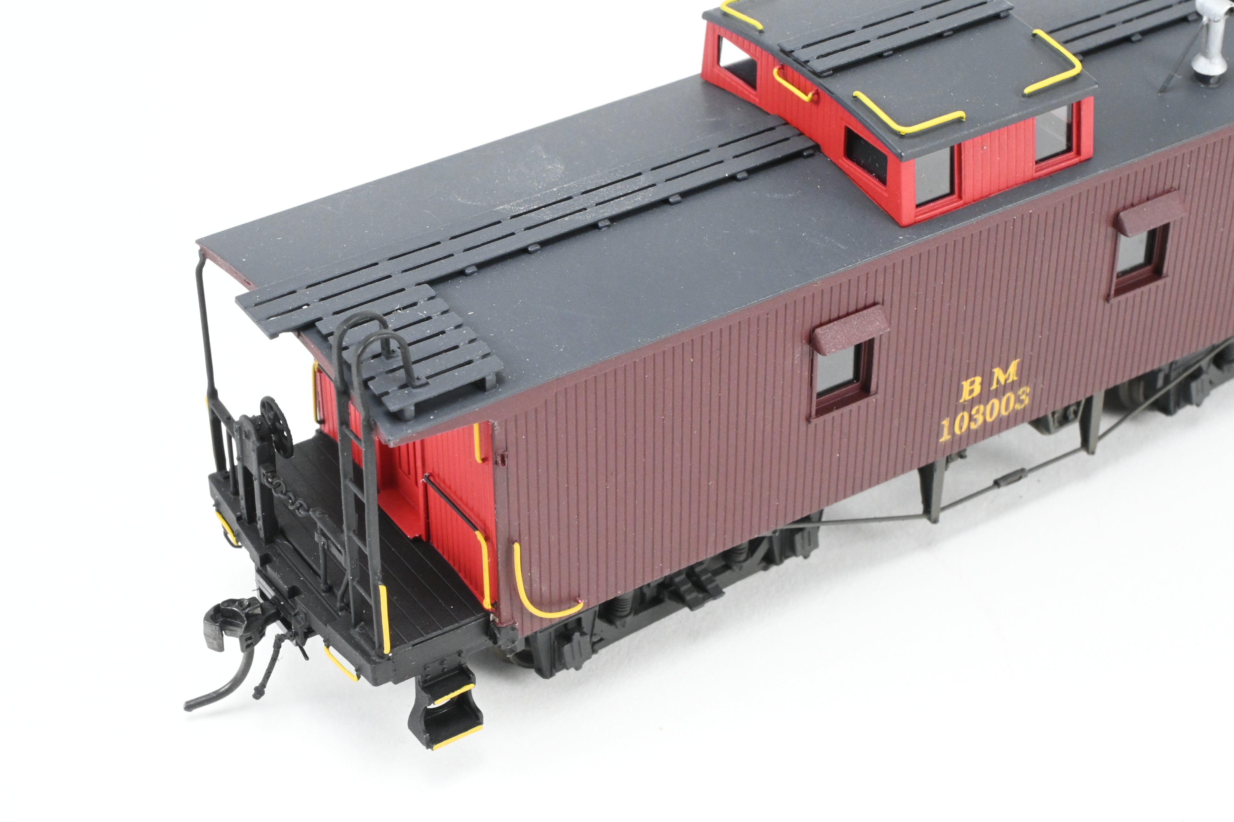 HO Scale Brass Railworks Boston & Maine Rebuilt Milk Car to Caboose Model - FP No. 103003