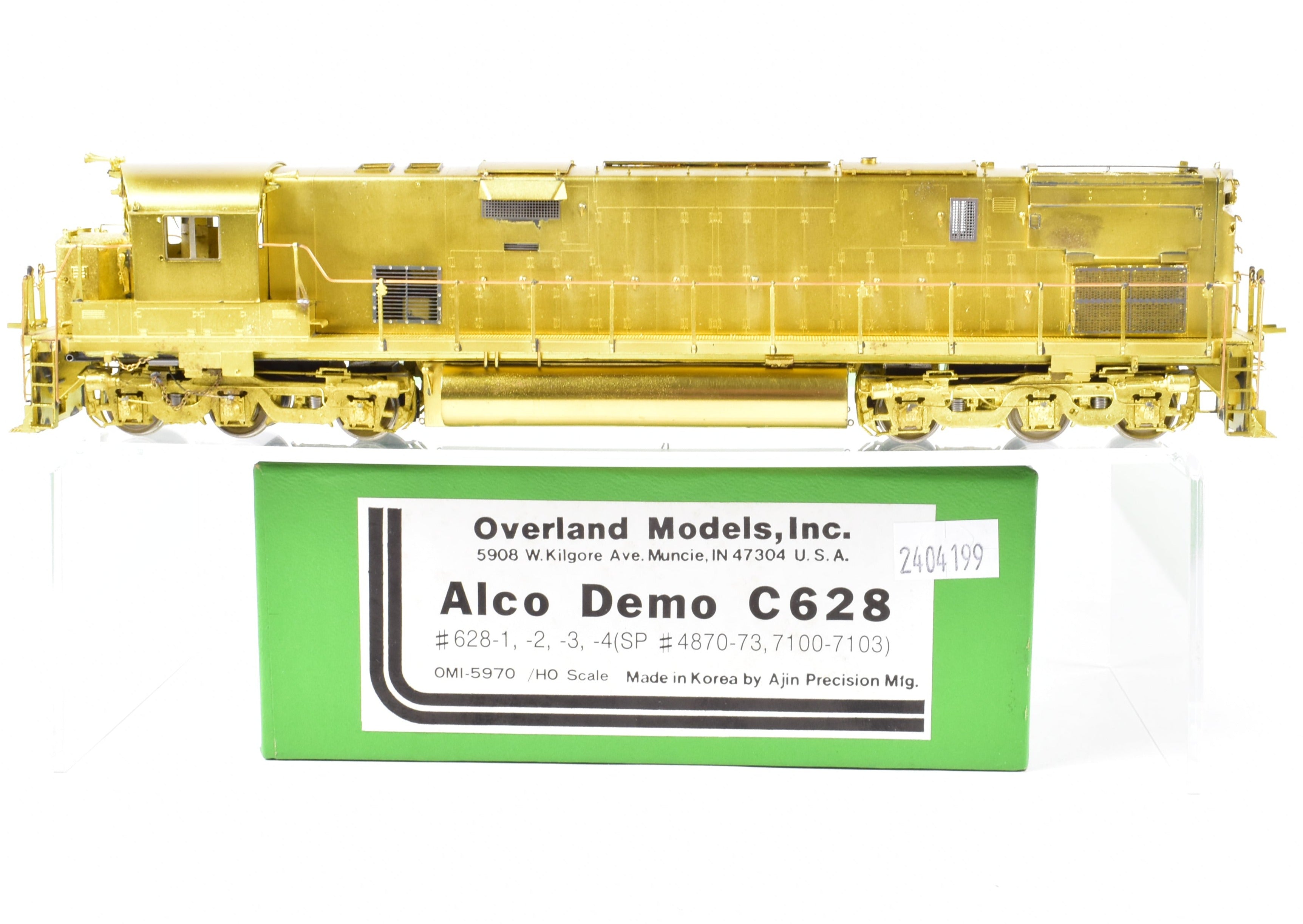 HO Scale Brass Railroad Model - Overland Models, Inc Alco C628 Demonstrator and Later Southern Pacific (SP) Locomotives
