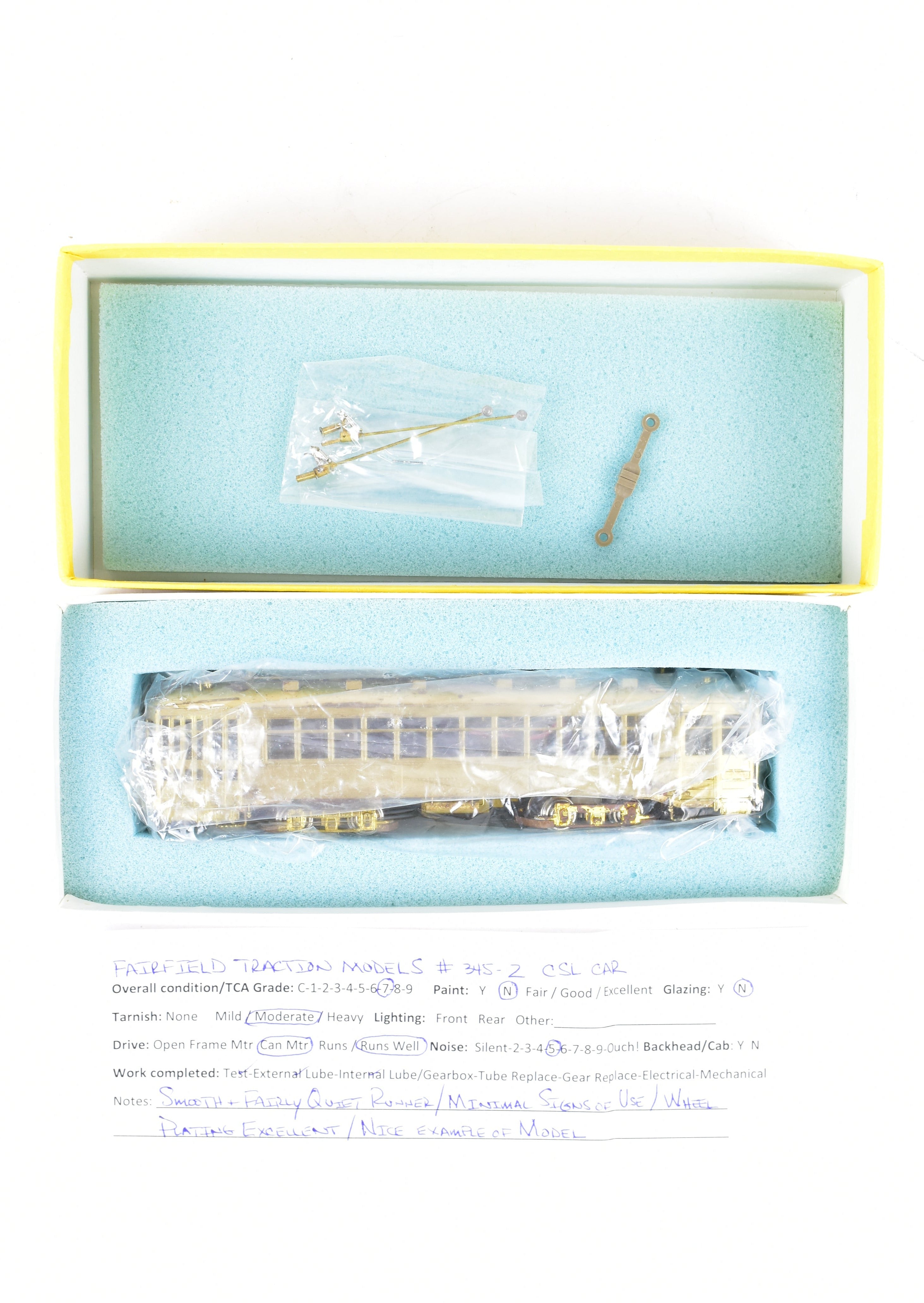 HO Scale Brass Chicago Surface Lines Two - Man City Car Model 345 - 2 by Fairfield Models