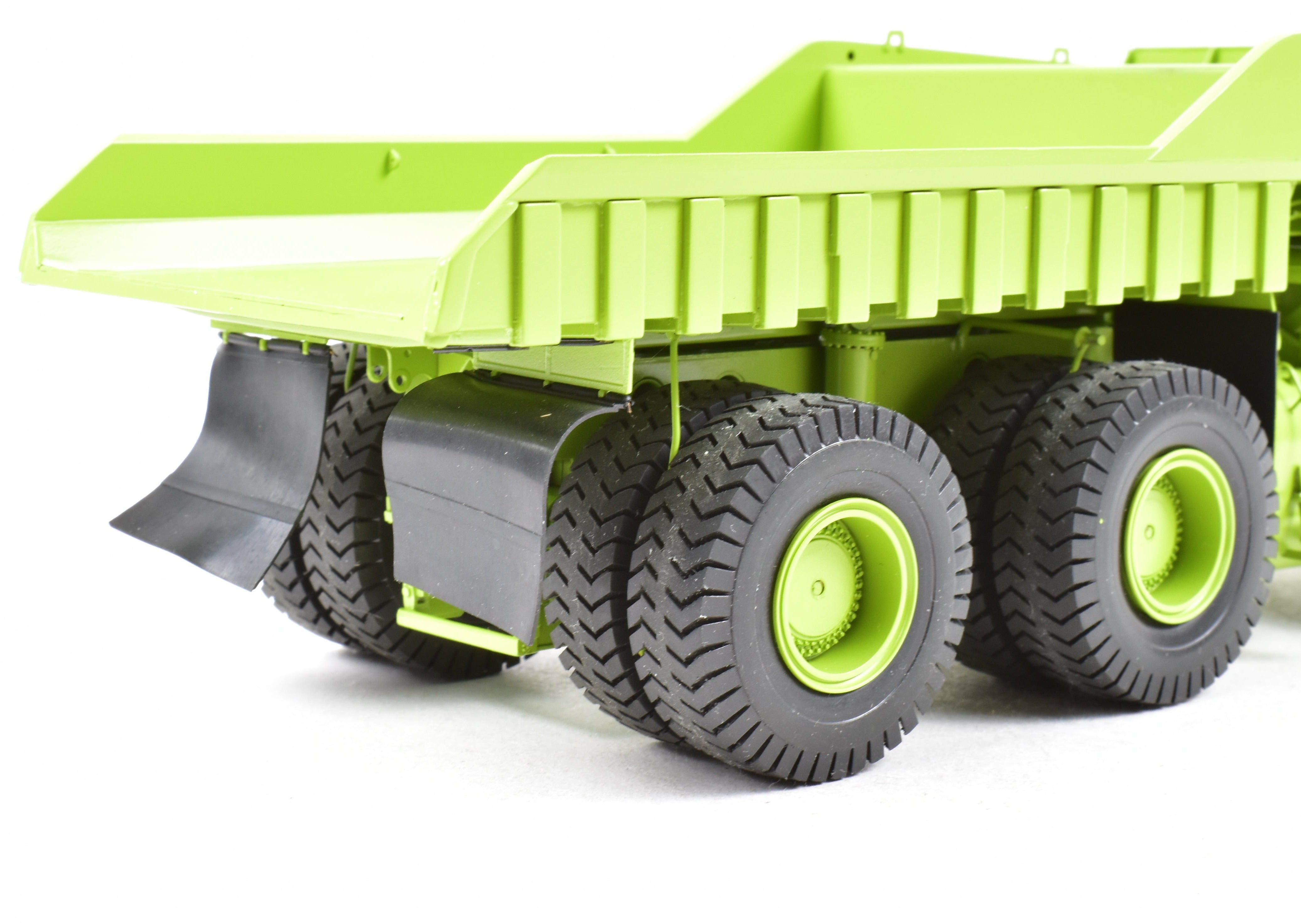 High - Quality HO Scale Brass Construction EMD Models Terex Titan 33 - 19 Hauler in Factory - Painted FP Green, A Rare and Sought - After Collectible Model