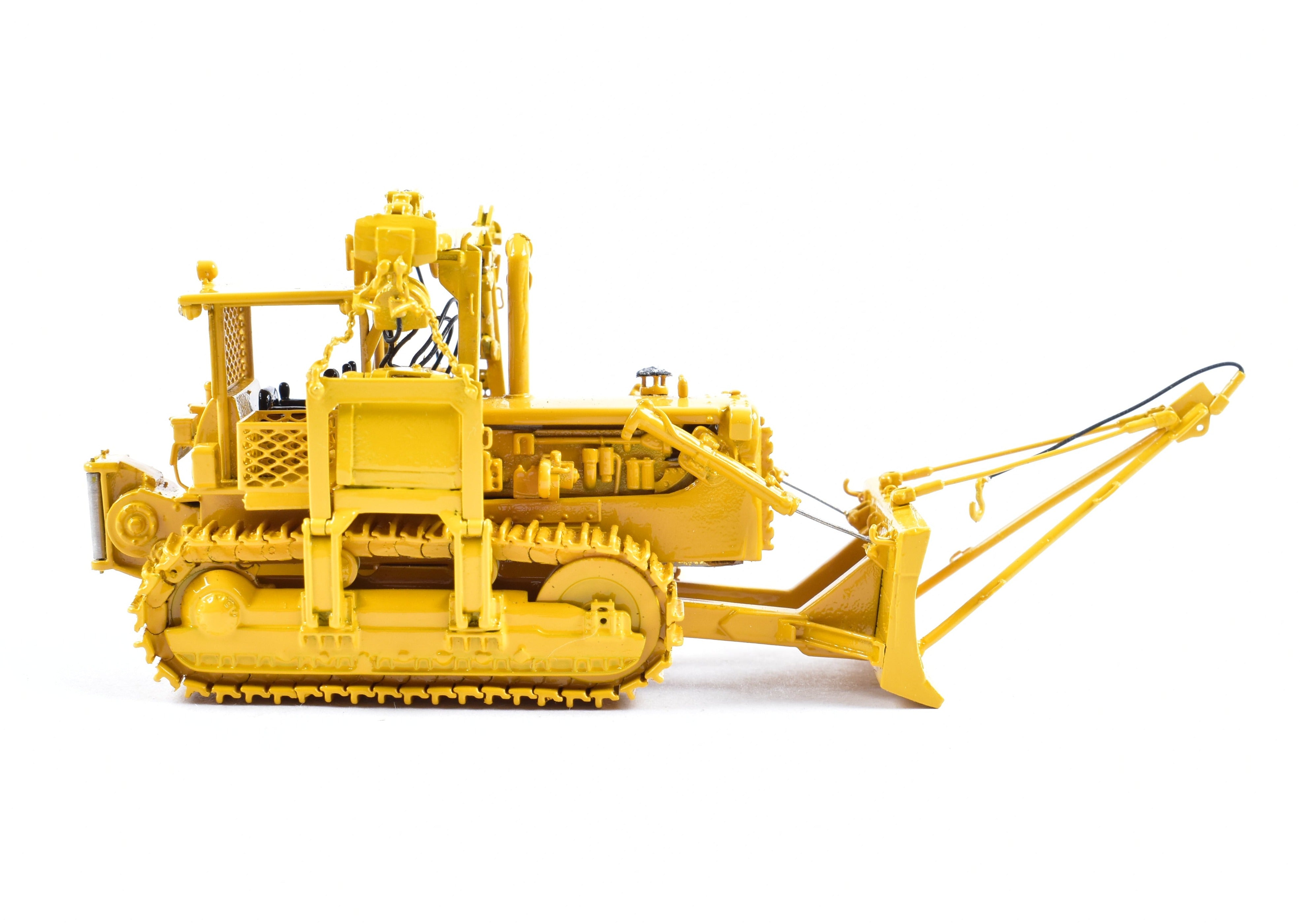 HO Scale Brass Pipe Laying Dozer Model by OMI - Overland Models, Inc. Featuring D&RGW - Denver & Rio Grande Western Design in Factory - Painted FP Yellow