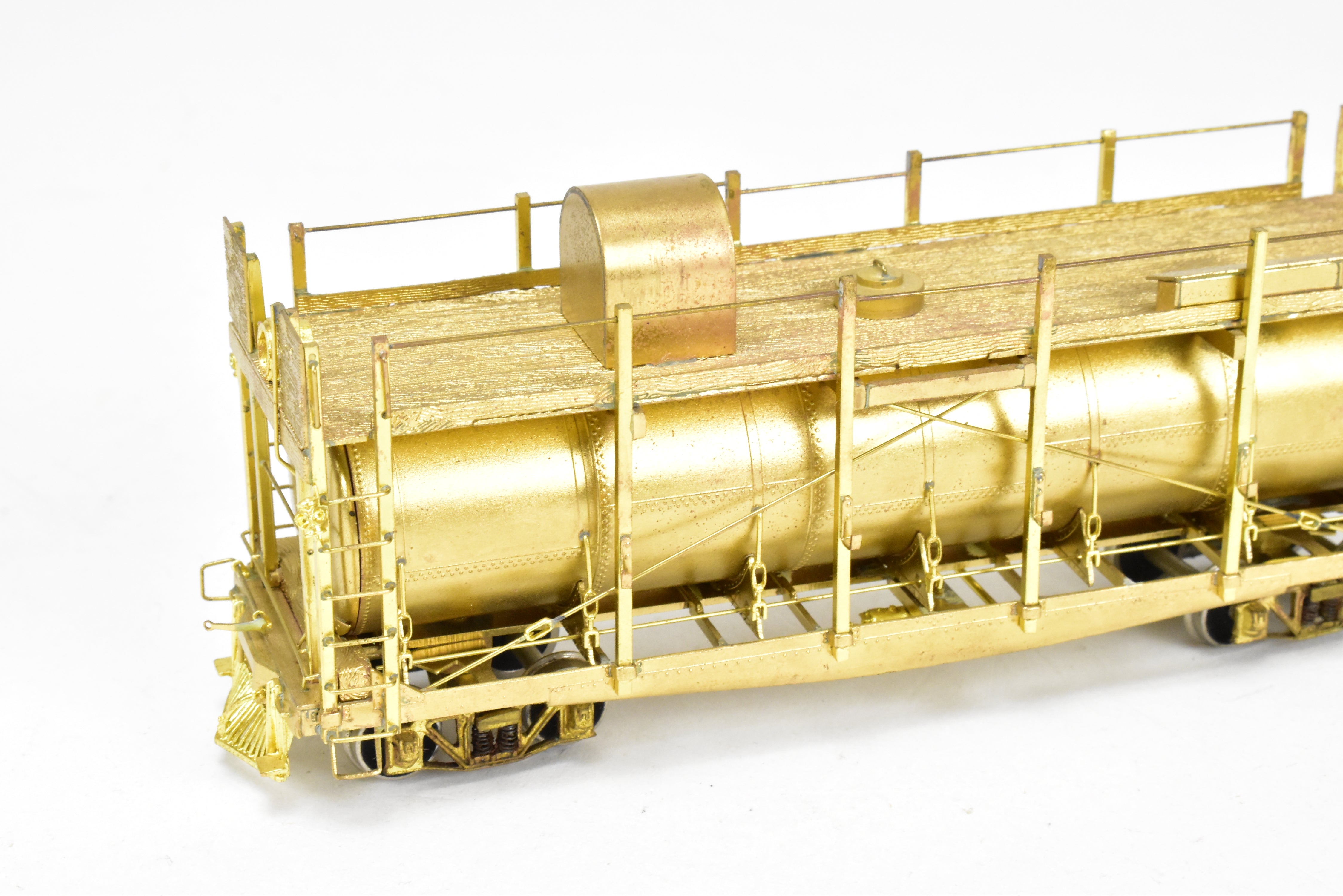 1977 HO Brass Southern Pacific Fire Train Set T-1 4-6-0 with Two Tank Cars, Missing 2 Ladders
