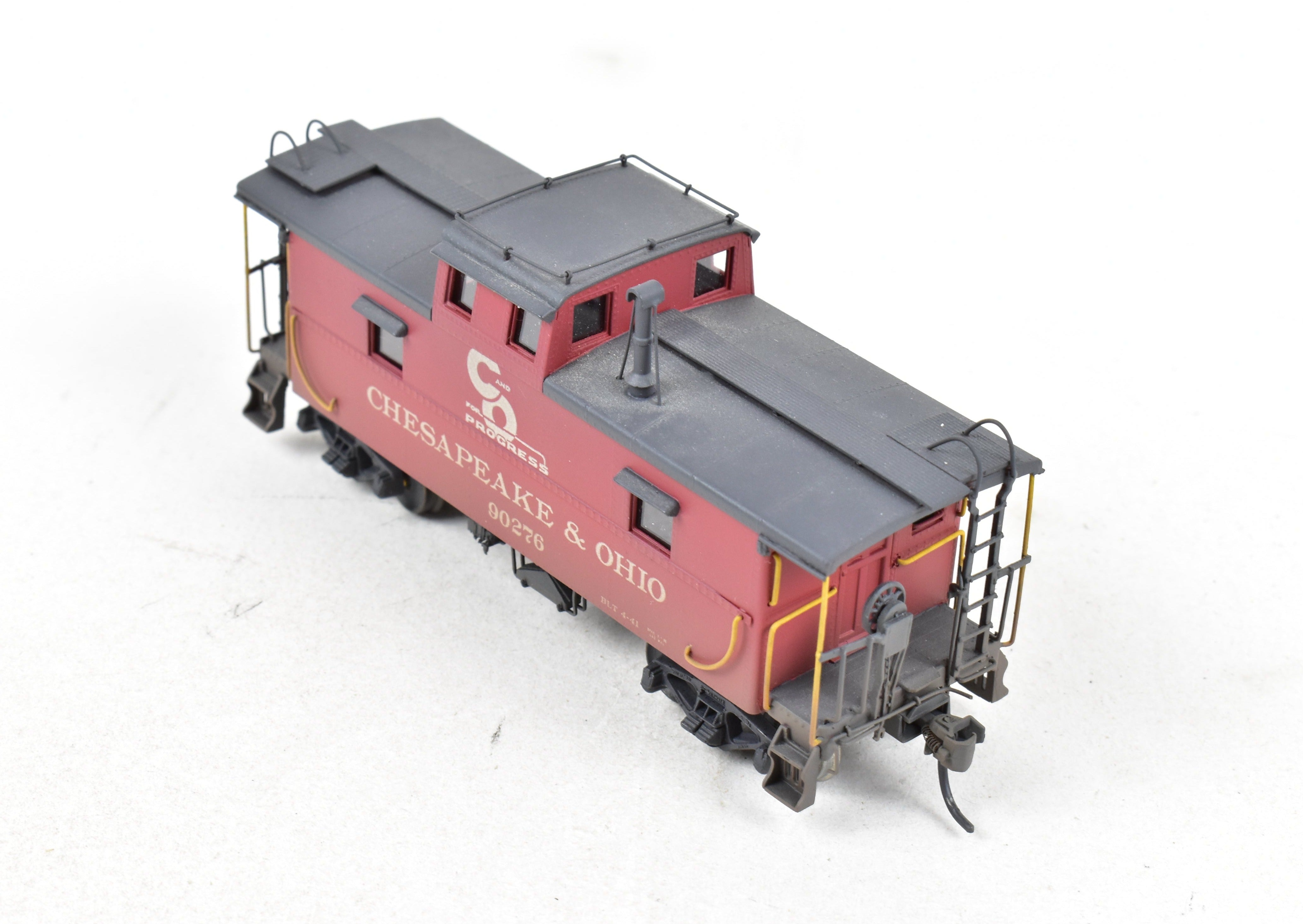 HO Brass OMI C&O Steel Caboose #90276 with Custom Paint & Weathering