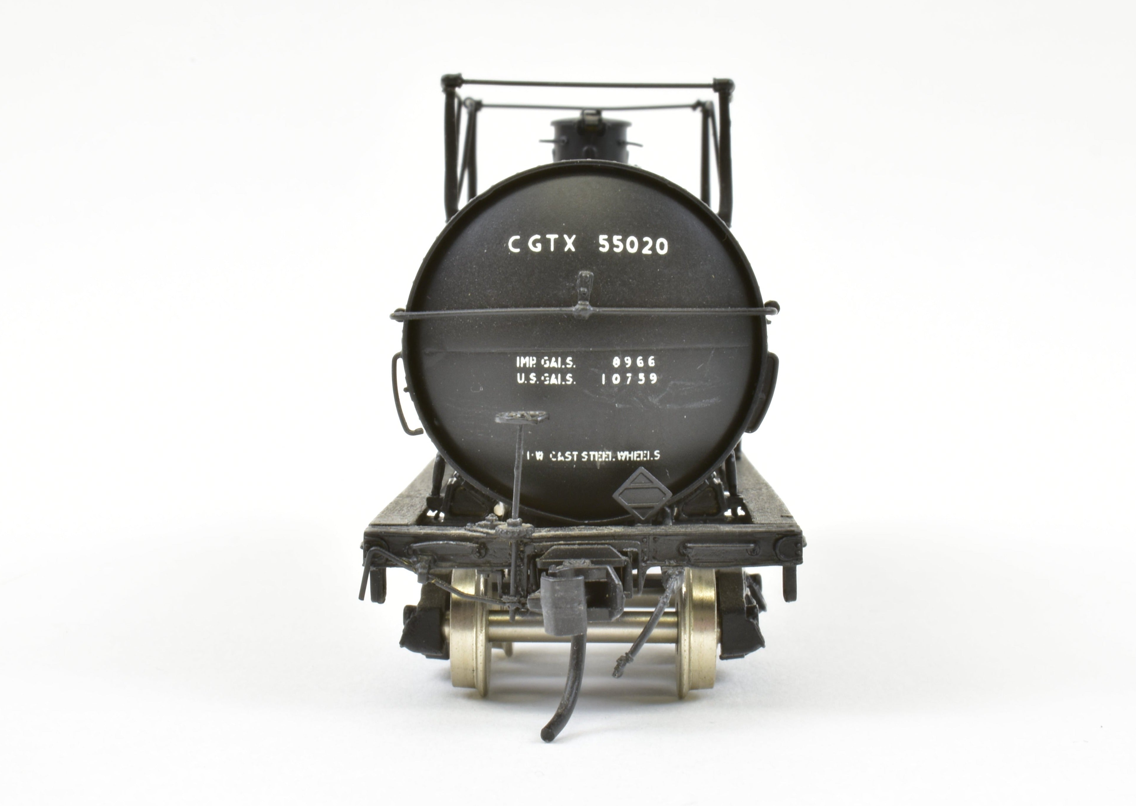 HO Scale Brass OMI - Overland Models, Inc. CGTX - GATX of Canada ACF Single Dome 8,000 Gallon Insulated High - Pressure Tank Car Model for CP