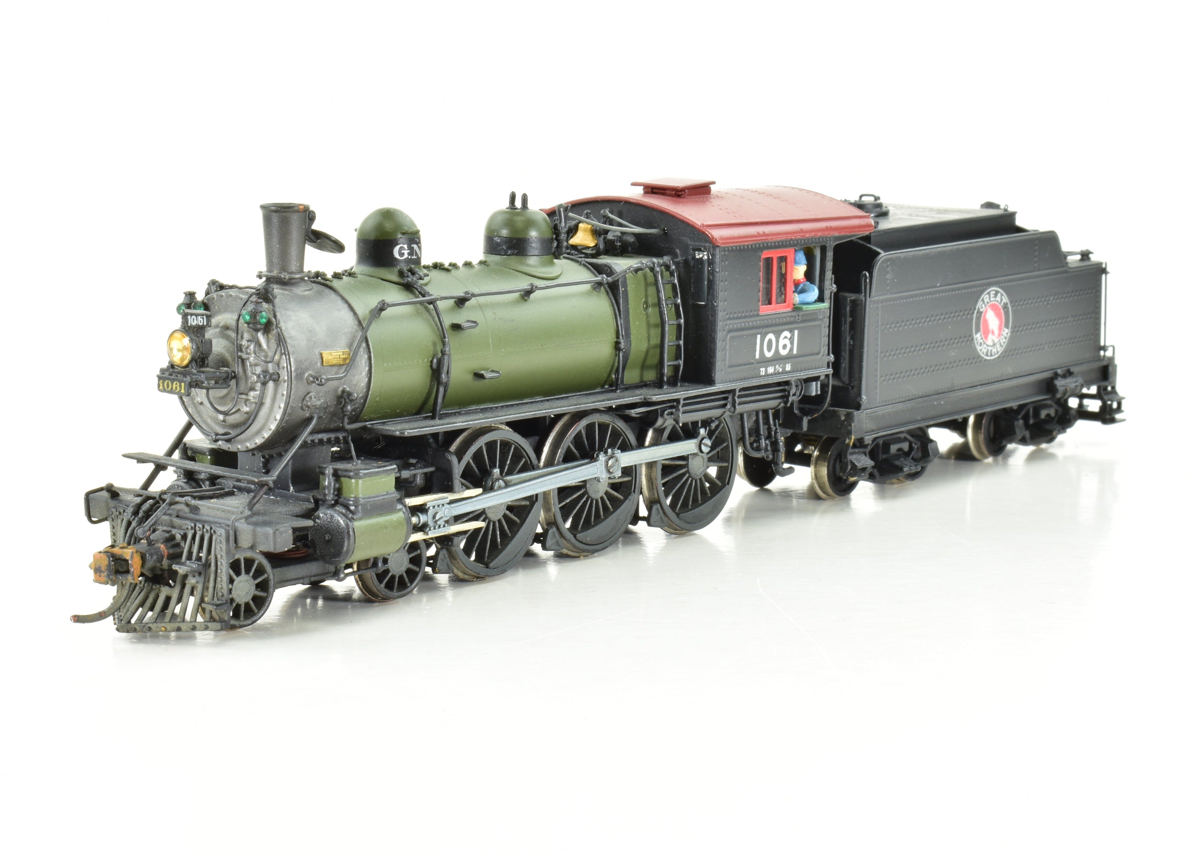 HO Scale Custom-Painted Brass Great Northern 4-6-0 Class E-8 Model No. 1061