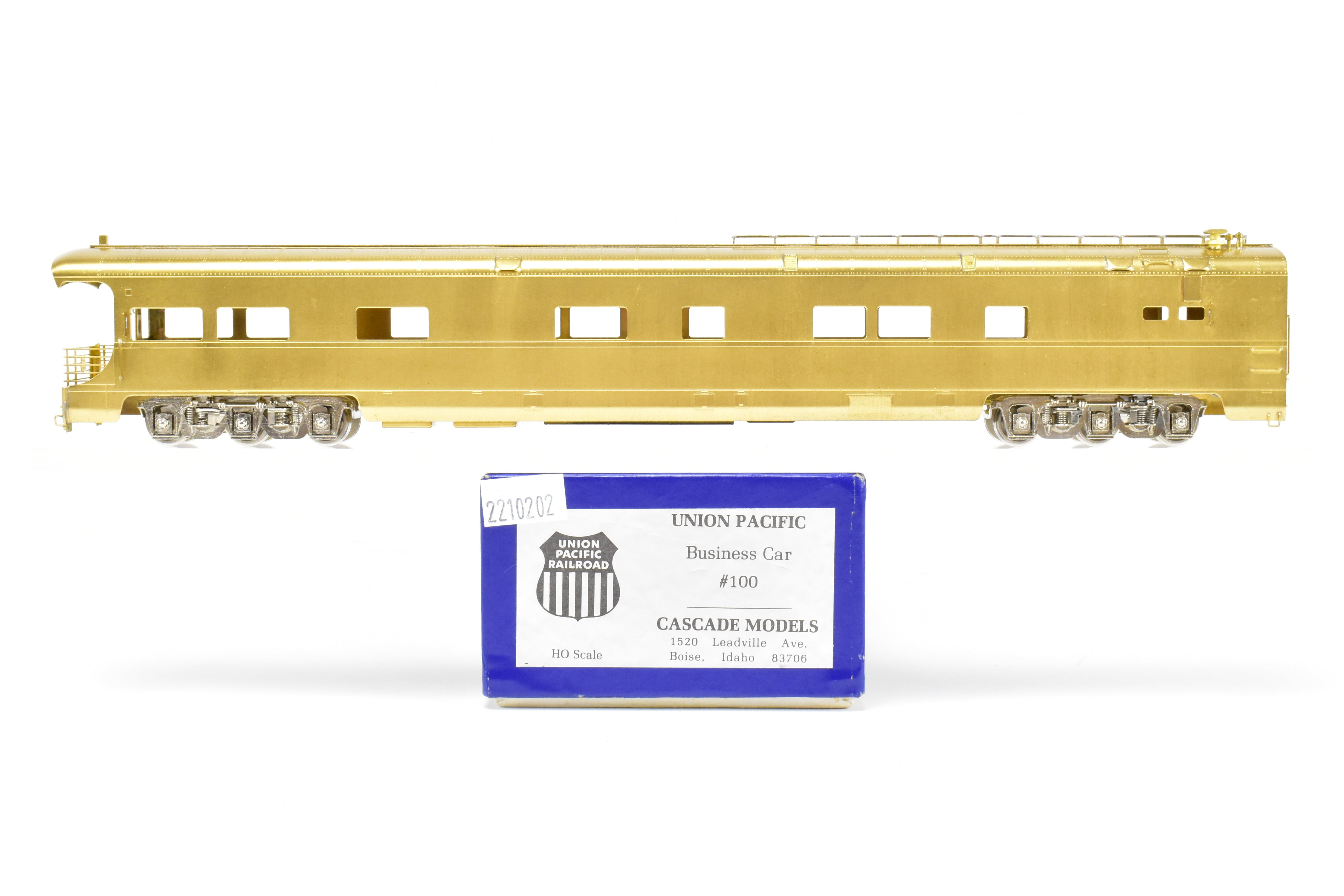 HO Scale Brass Union Pacific Business Car No. 100 by Cascade Models - A Rare and Collectible Train Model