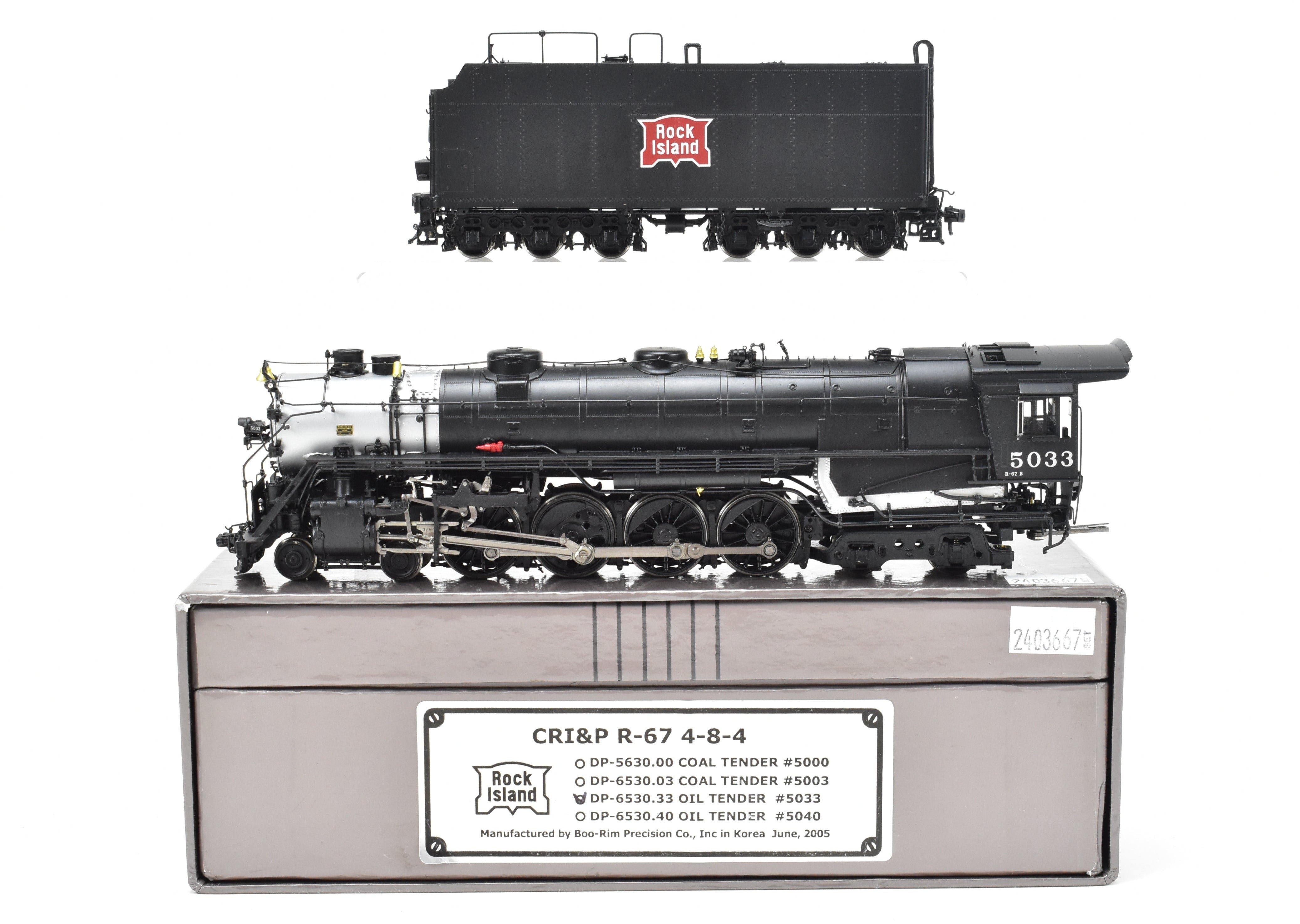 HO Scale Brass DVP Rock Island R-67 4-8-4 FP #5033 Oil Tender Model