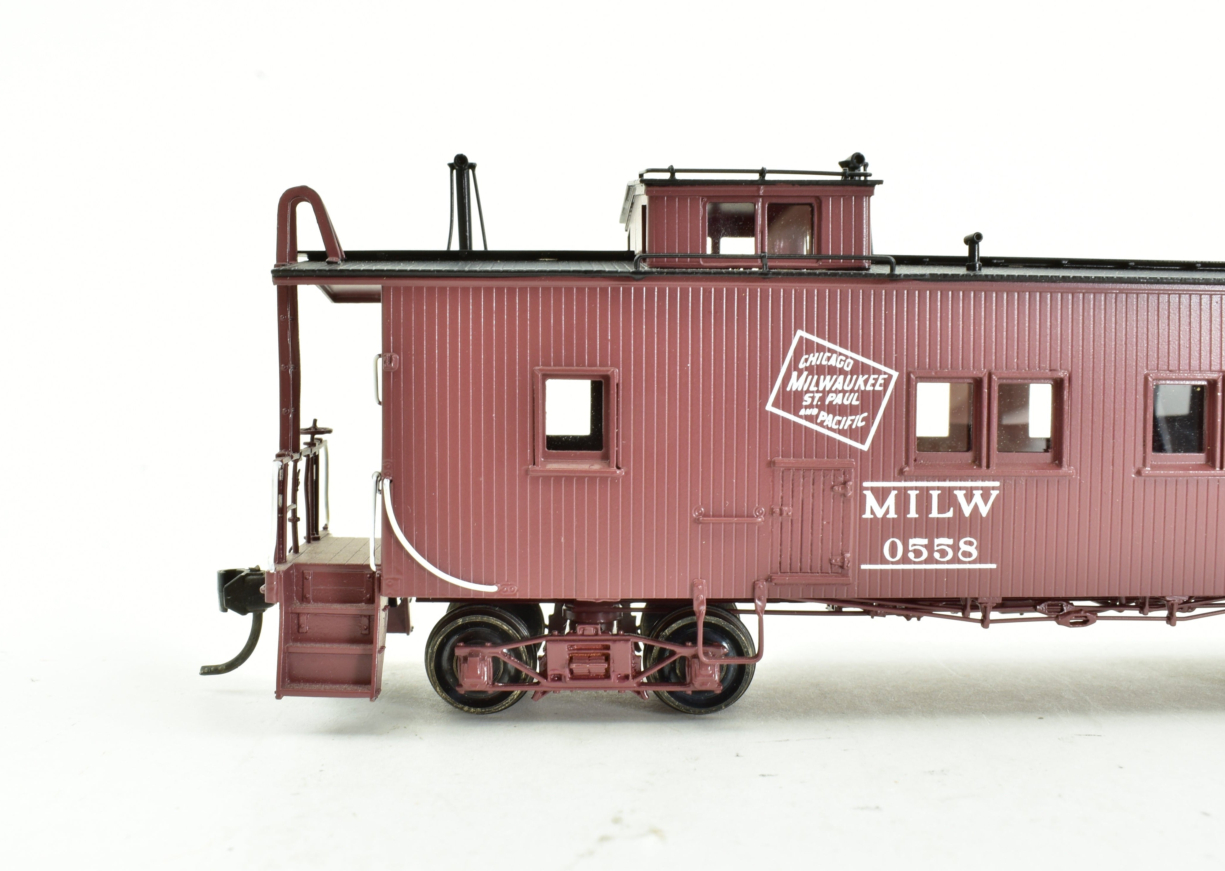 HO Scale Brass OMI Milwaukee Road 36' Wood Caboose No. 0558 by Overland Models