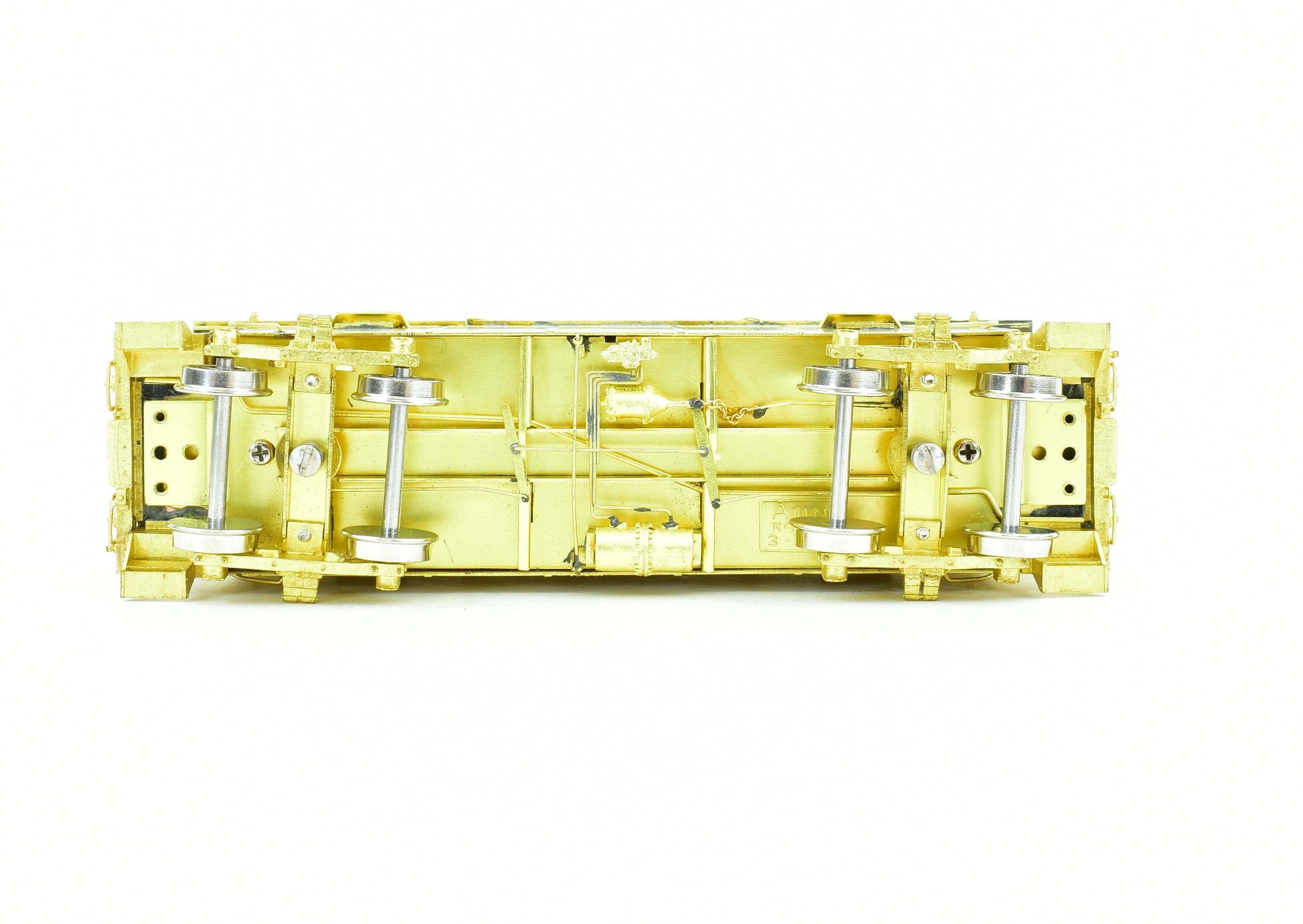 HO Scale Brass Model Train - Overland Models, Inc. (OMI) Central Railroad of New Jersey (CNJ) Plywood Caboose Equipped with Andrews Trucks