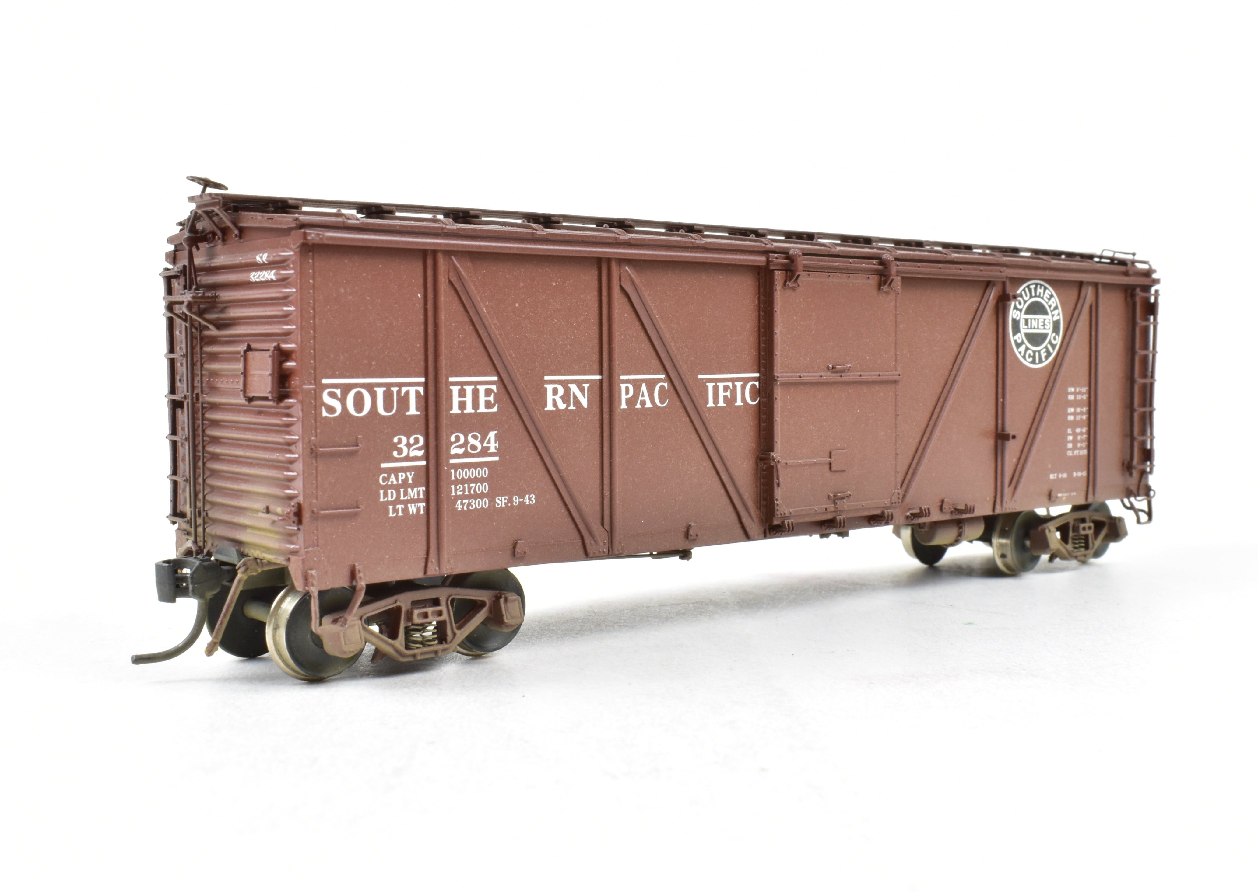 Weathered HO Brass Southern Pacific Class B - 50 - 15 Box Car FP #32284 by Challenger Imports