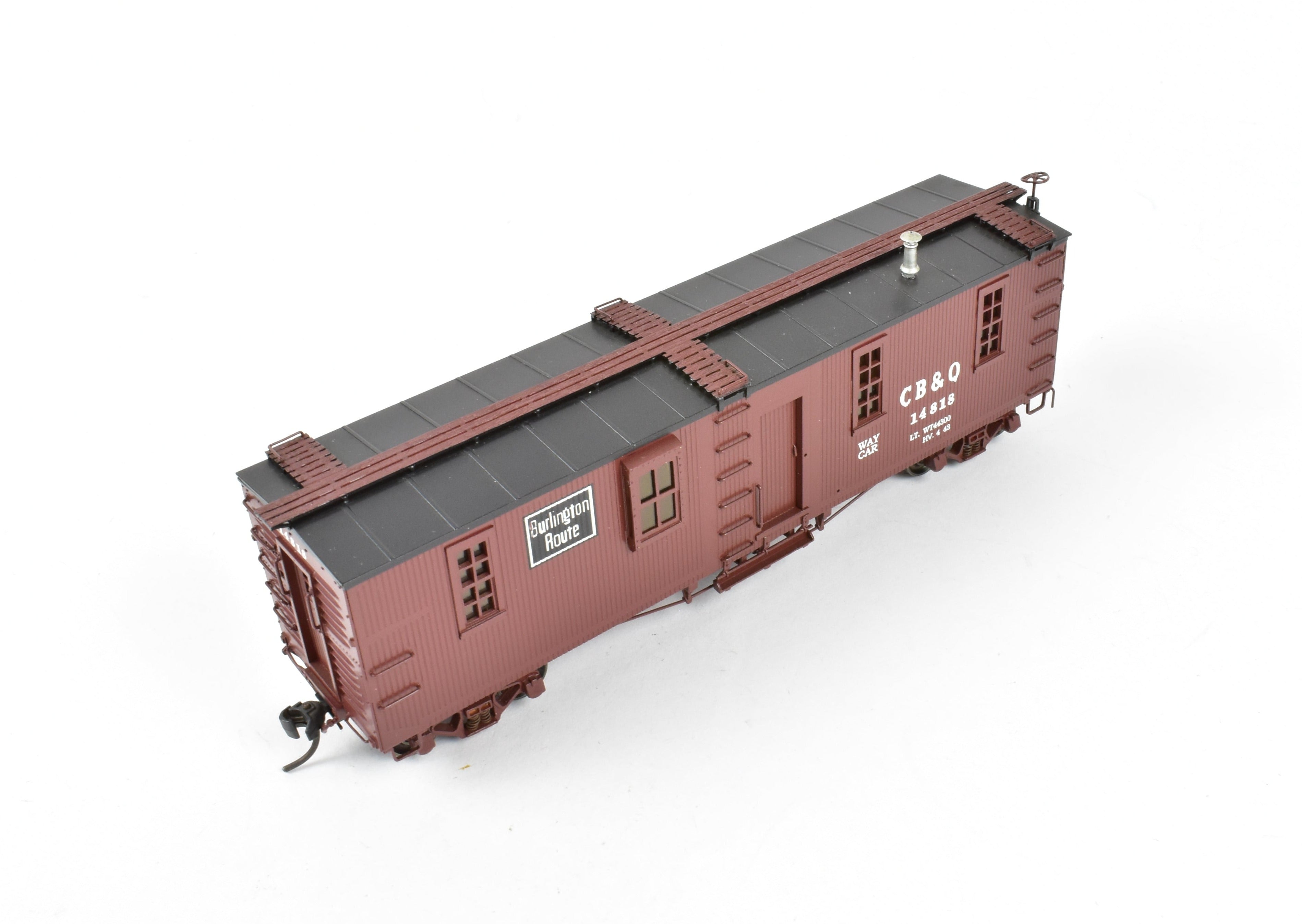 High - Quality HO Scale Brass Model Railway Classics CB&Q - Burlington Route War Emergency Waycar with Factory Painting and REBOXX Design