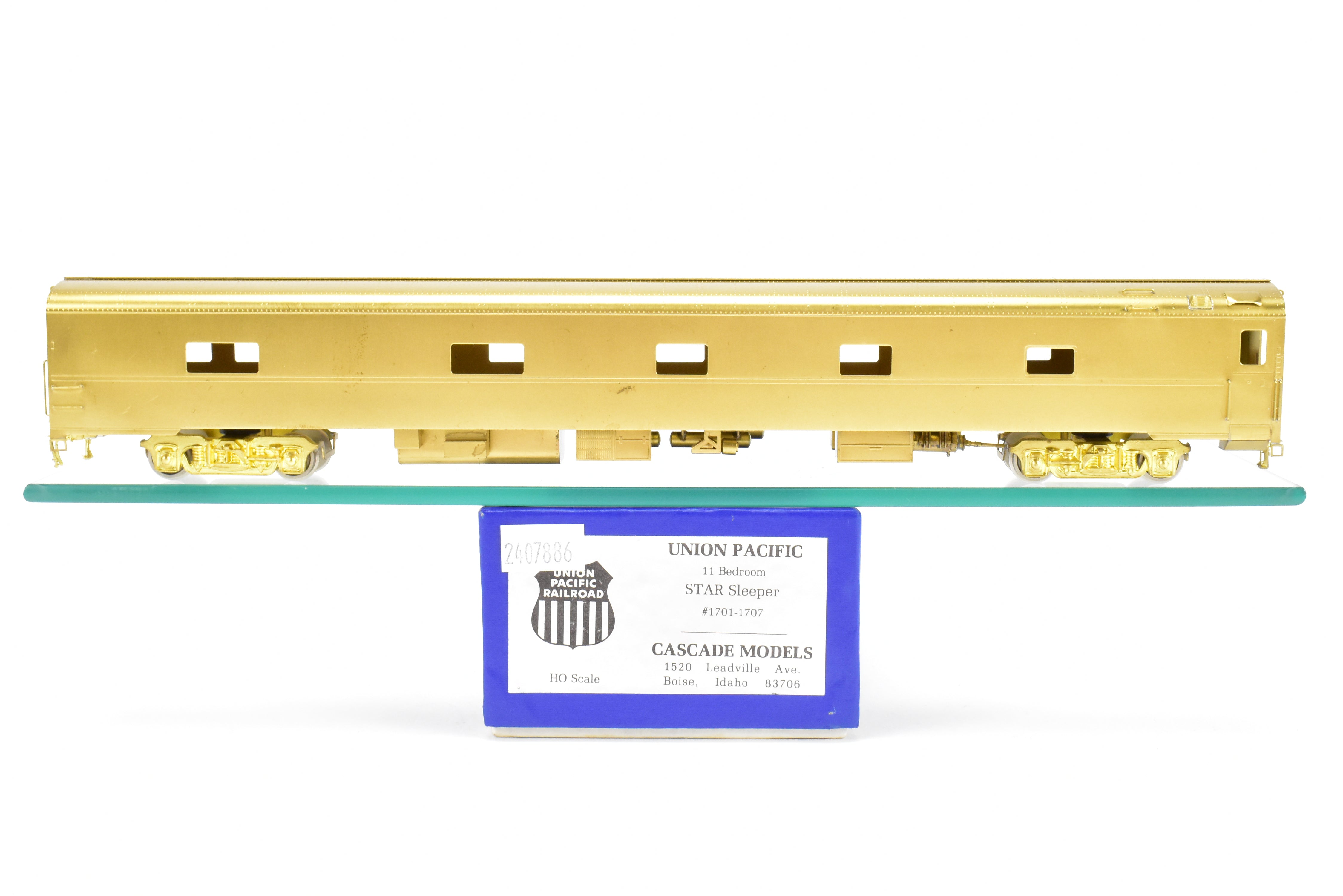 HO Scale Brass UP - Union Pacific 11 - Bedroom Star Series Sleeper by Cascade Models