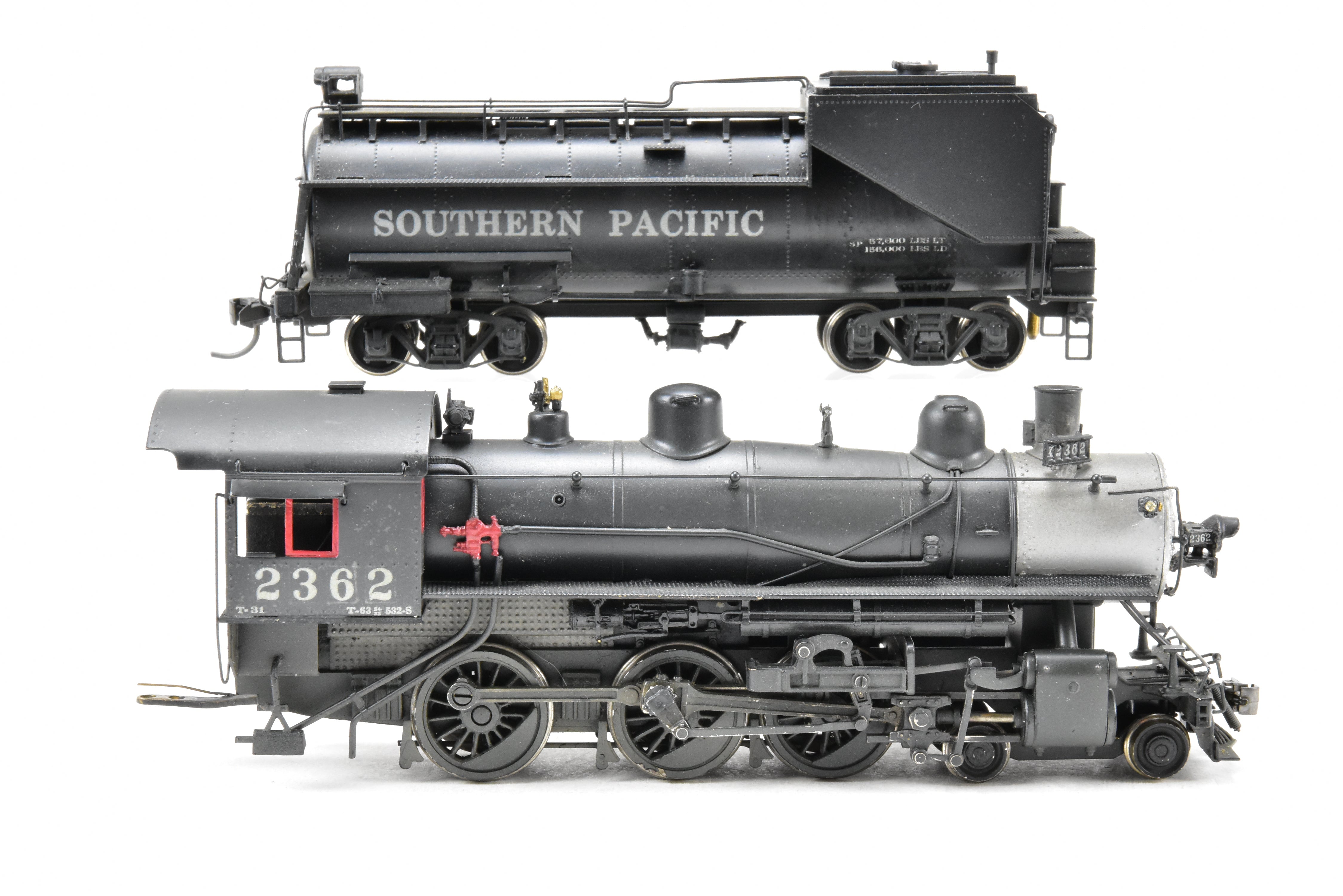 HO Scale Brass Steam Locomotive - Westside Model Co. Southern Pacific Class T - 31 4 - 6 - 0 CP #2362 with Weathered Finish