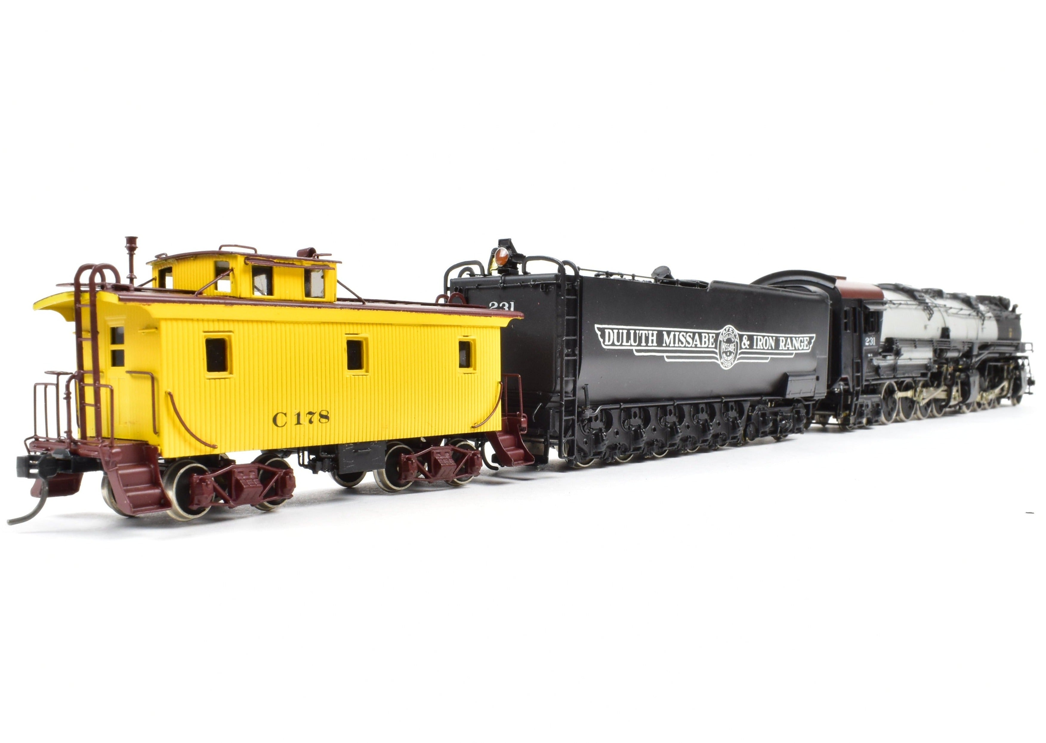 HO Scale Brass Model Train Set by Westside Model Co. - DM&IR Duluth, Missabe, & Iron Range 2-8-8-4 Yellowstone M-4 Locomotive with Caboose C/P