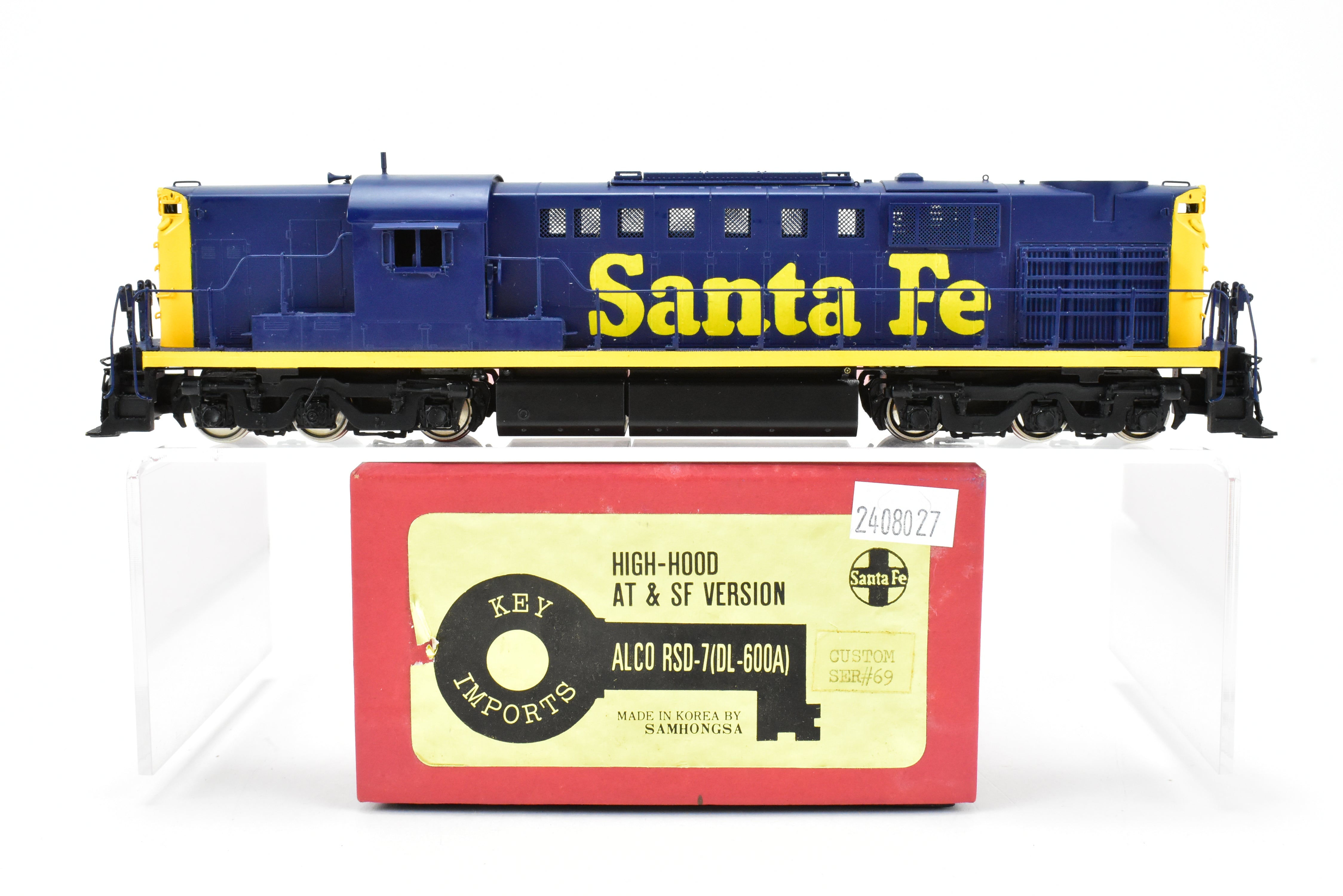 HO Brass Key Imports ATSF Santa Fe RSD - 7 Hi - Hood Un - numbered Model CS #69