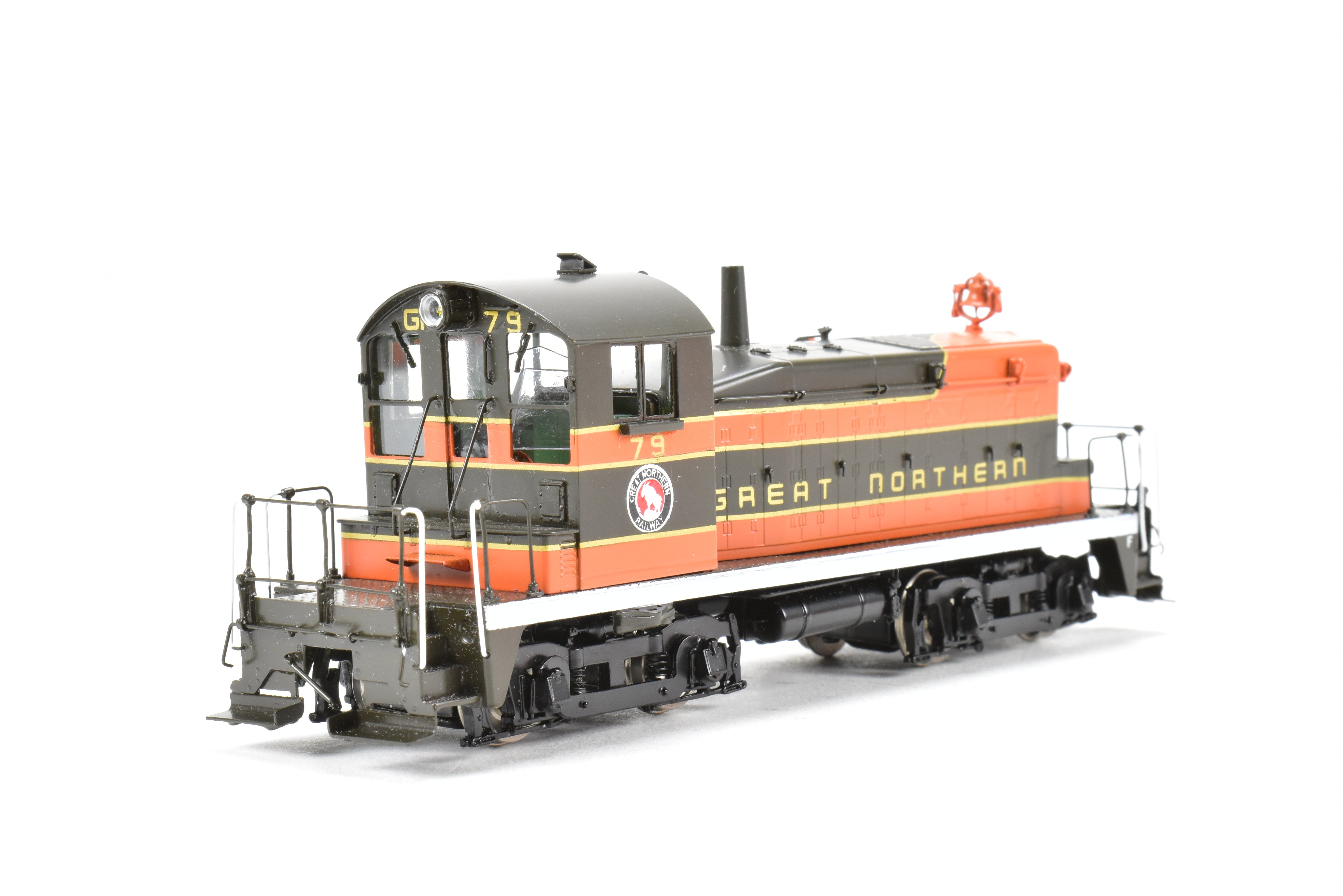 HO Scale Brass Precision Scale Co. (PSC) Model of Great Northern EMC/EMD SW-1 Phase III Intermediate Locomotive #79 by Iron Horse