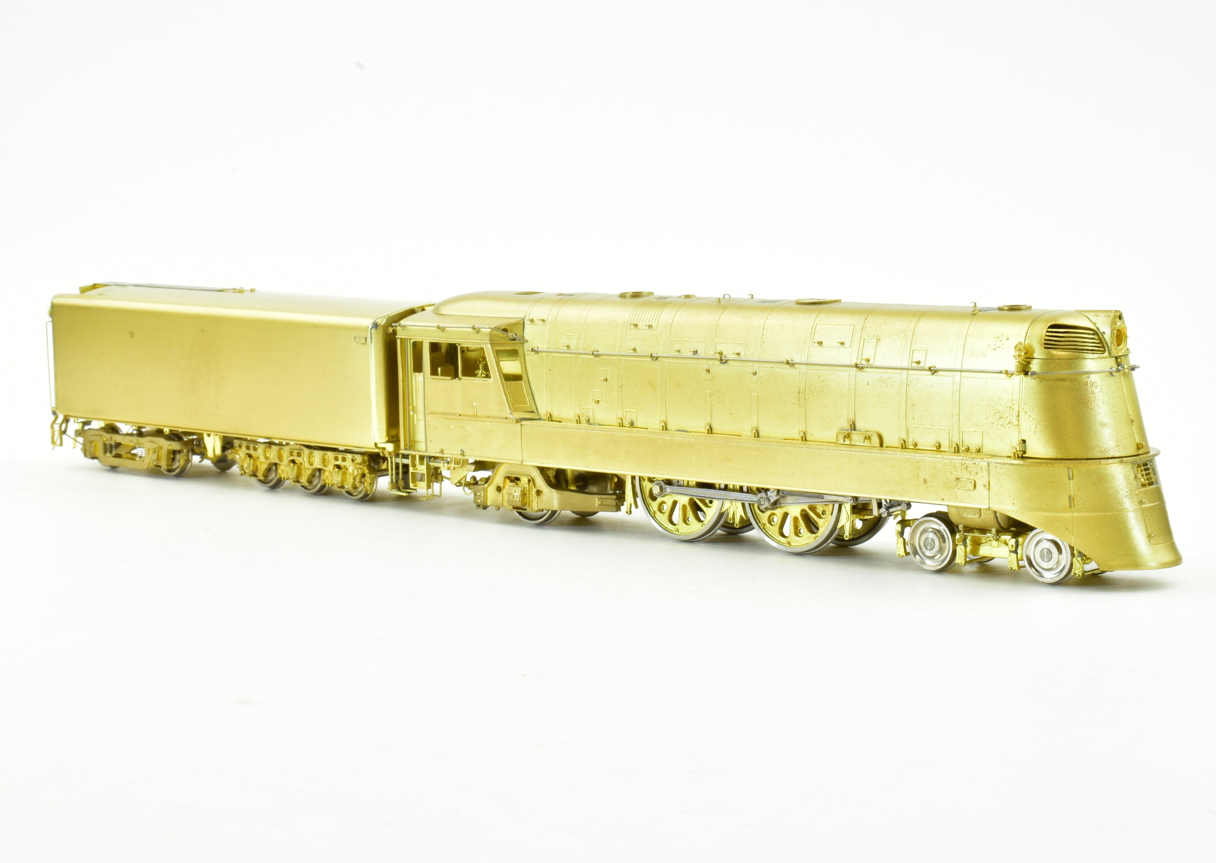 HO Scale Brass Model Train by Overland Models, Inc. - Streamlined Atlantic 4-4-2 Locomotive of Milwaukee Road (MILW) with Modernized 'Hiawatha' Design