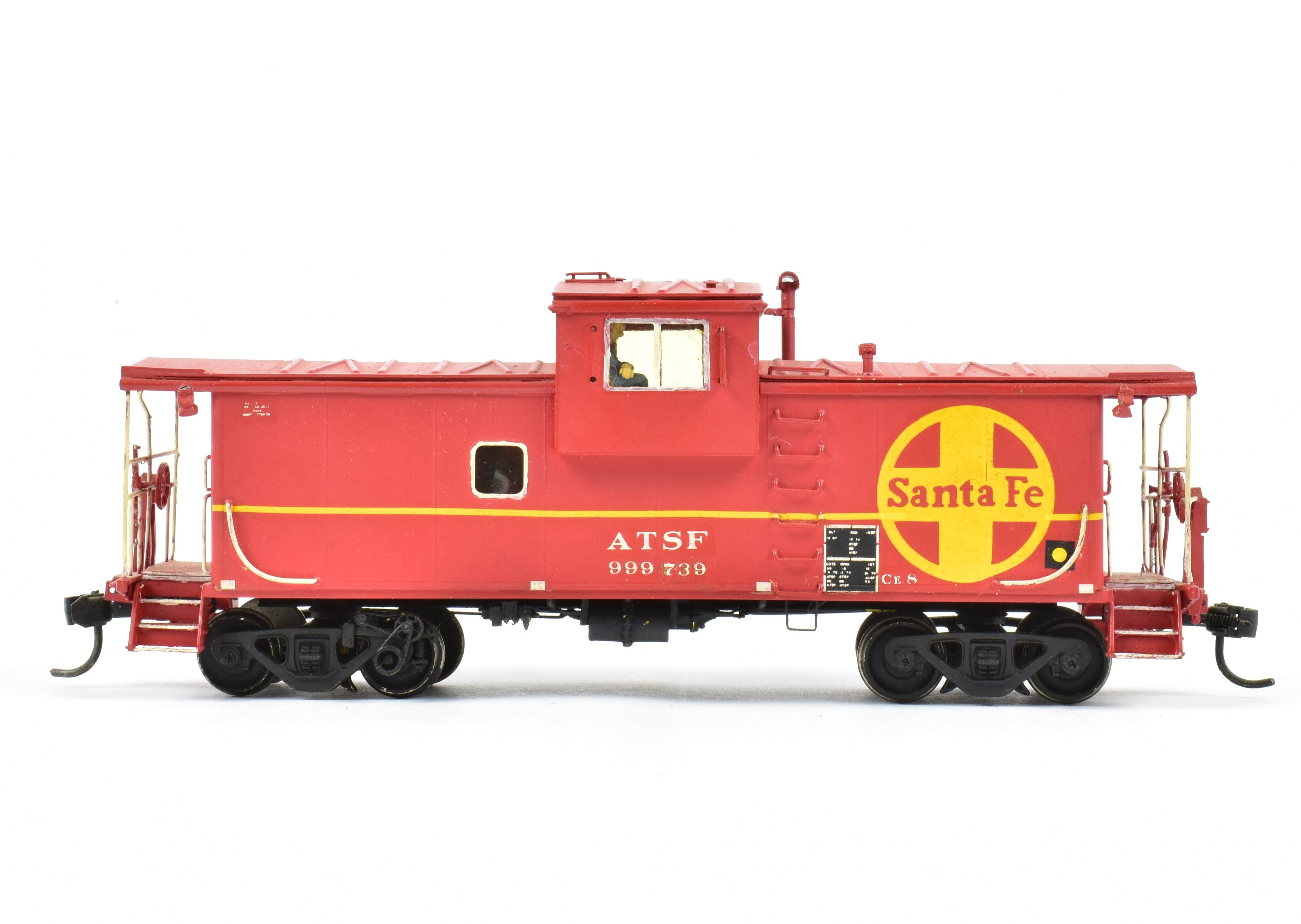 HO Scale Brass OMI - Overland Models, Inc. AT&SF - Santa Fe Wide-Vision Ce-6 and Ce-8 Caboose Model with CP No. 999730