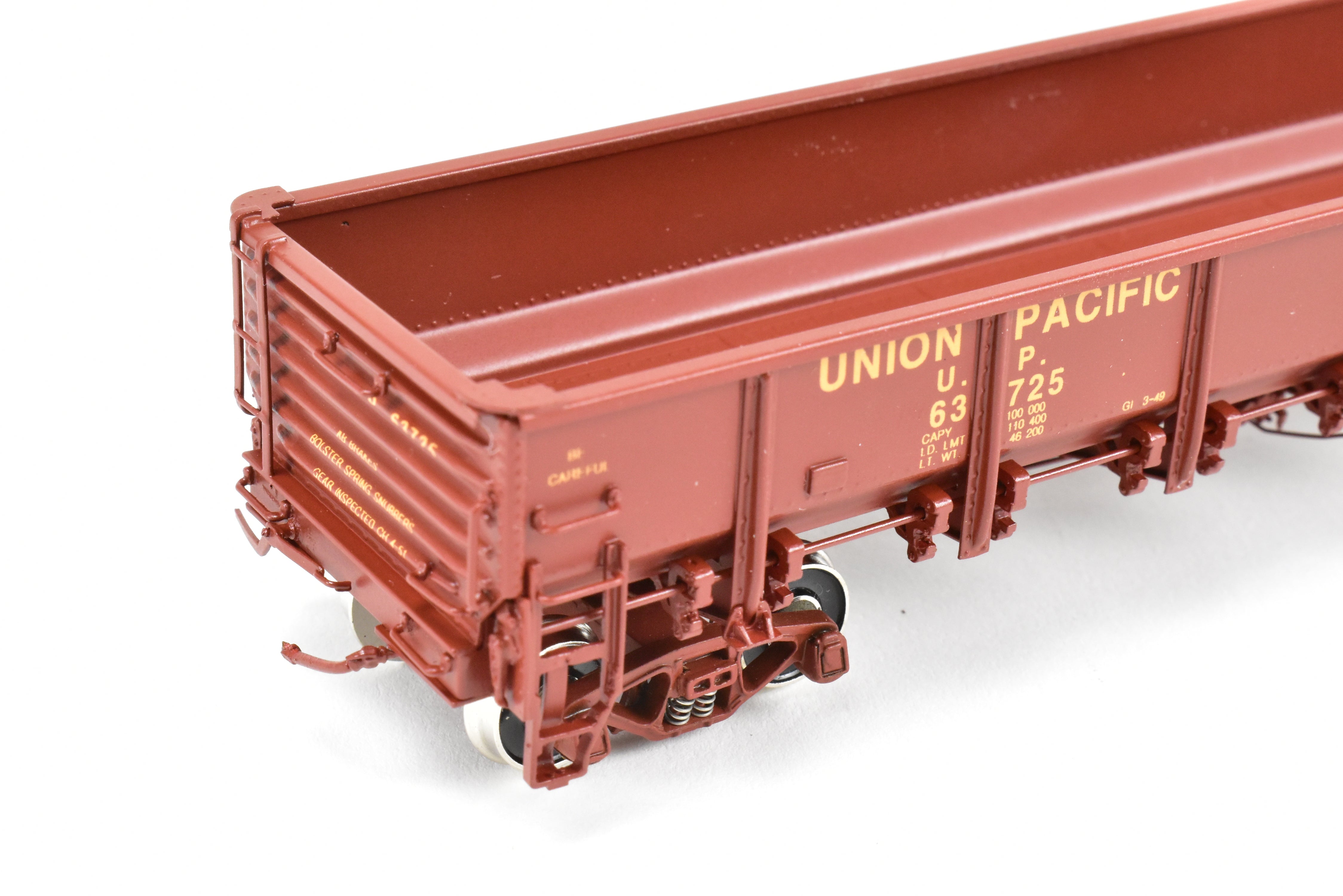 HO Brass CIL - Challenger Imports UP G50 - 7 Drop Bottom Gondola V2 (Rivet Sides) #63725