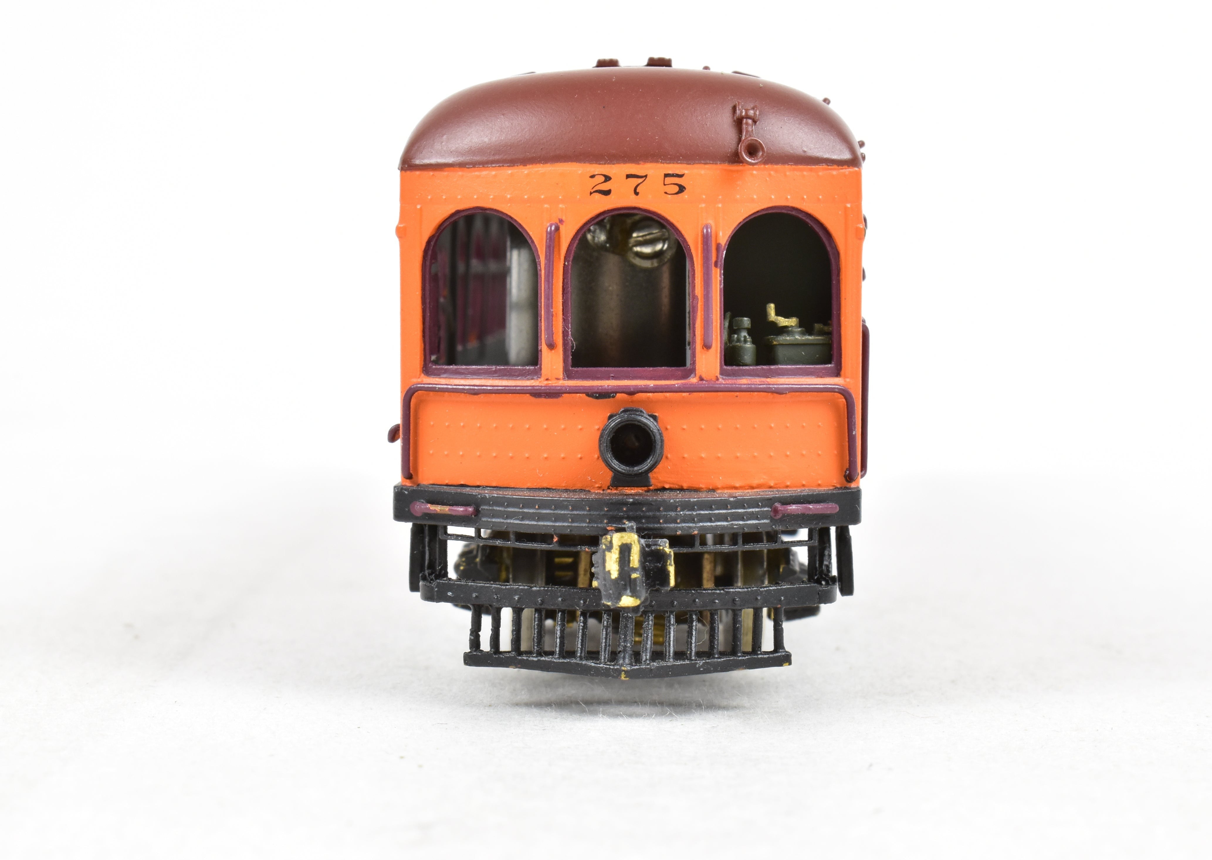 HO Scale Brass Illinois Traction Tangerine Flyer Powered Combine Model #275 by GSB Rail Associates with Custom Painting